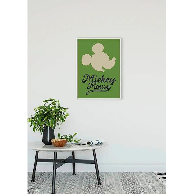 Komar Poster »Mickey Mouse Green Head«, Disney, (1 St.), Kinderzimmer,  Schlafzimmer, Wohnzimmer | BAUR