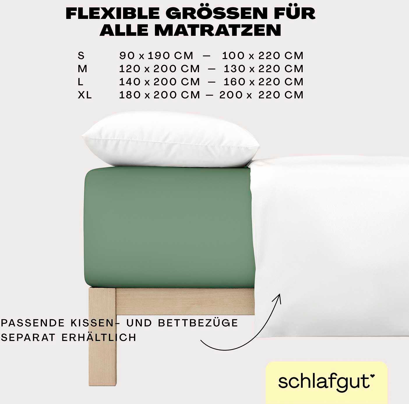 Schlafgut Spannbettlaken »EASY Jersey Elasthan Boxspring«, MADE IN GREEN by OEKO-TEX®