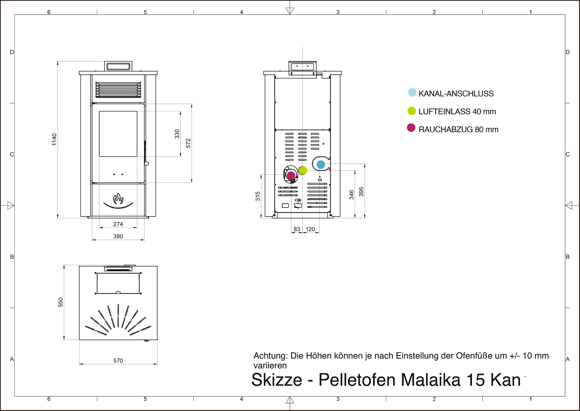 interstoves Pelletofen »Malaika 15 kan«, (1 tlg.)