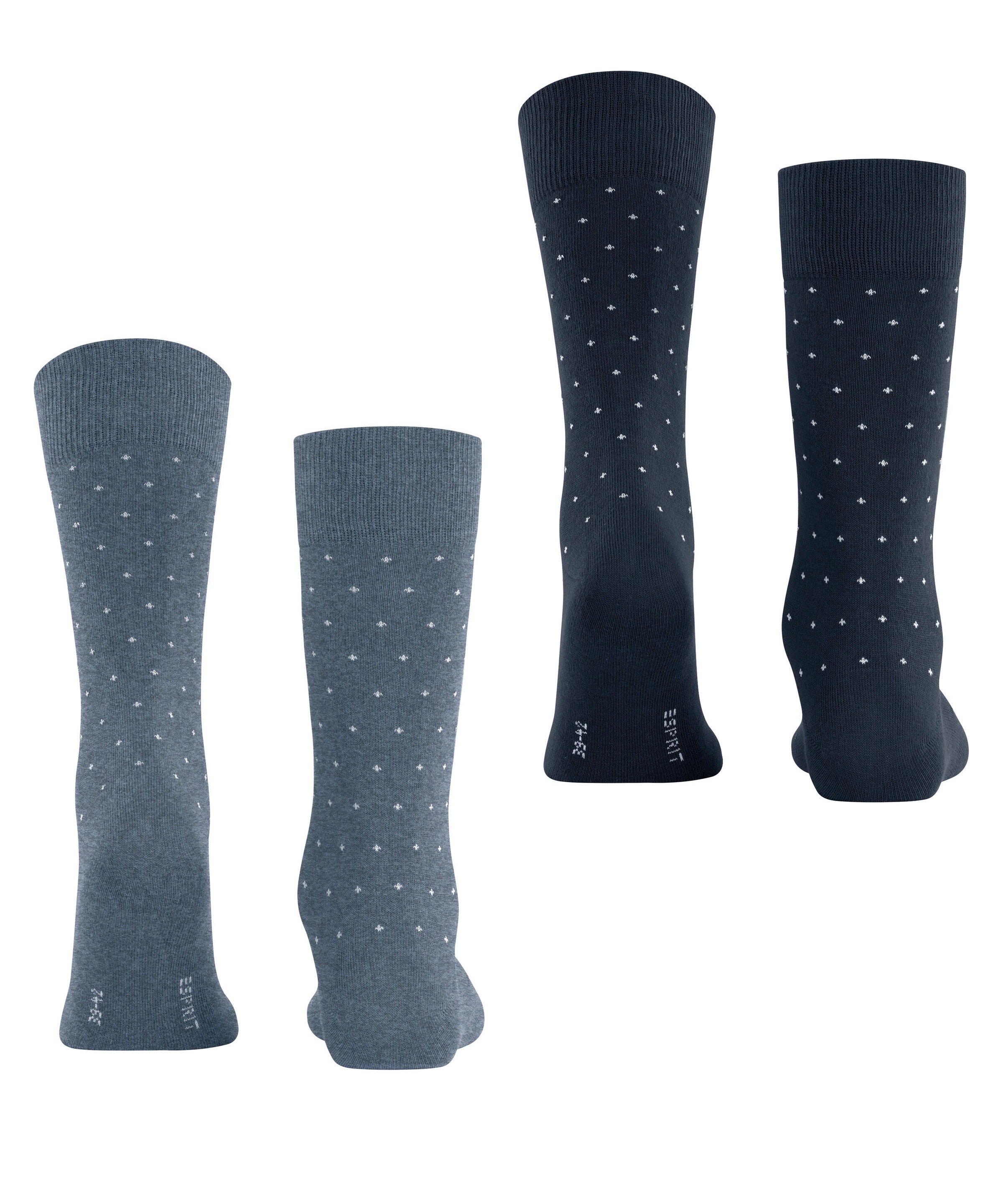 Esprit Socken »Fine Dot« 2 Paar,  gepunktet, geripptes Bündchen, Baumwoll-Mix