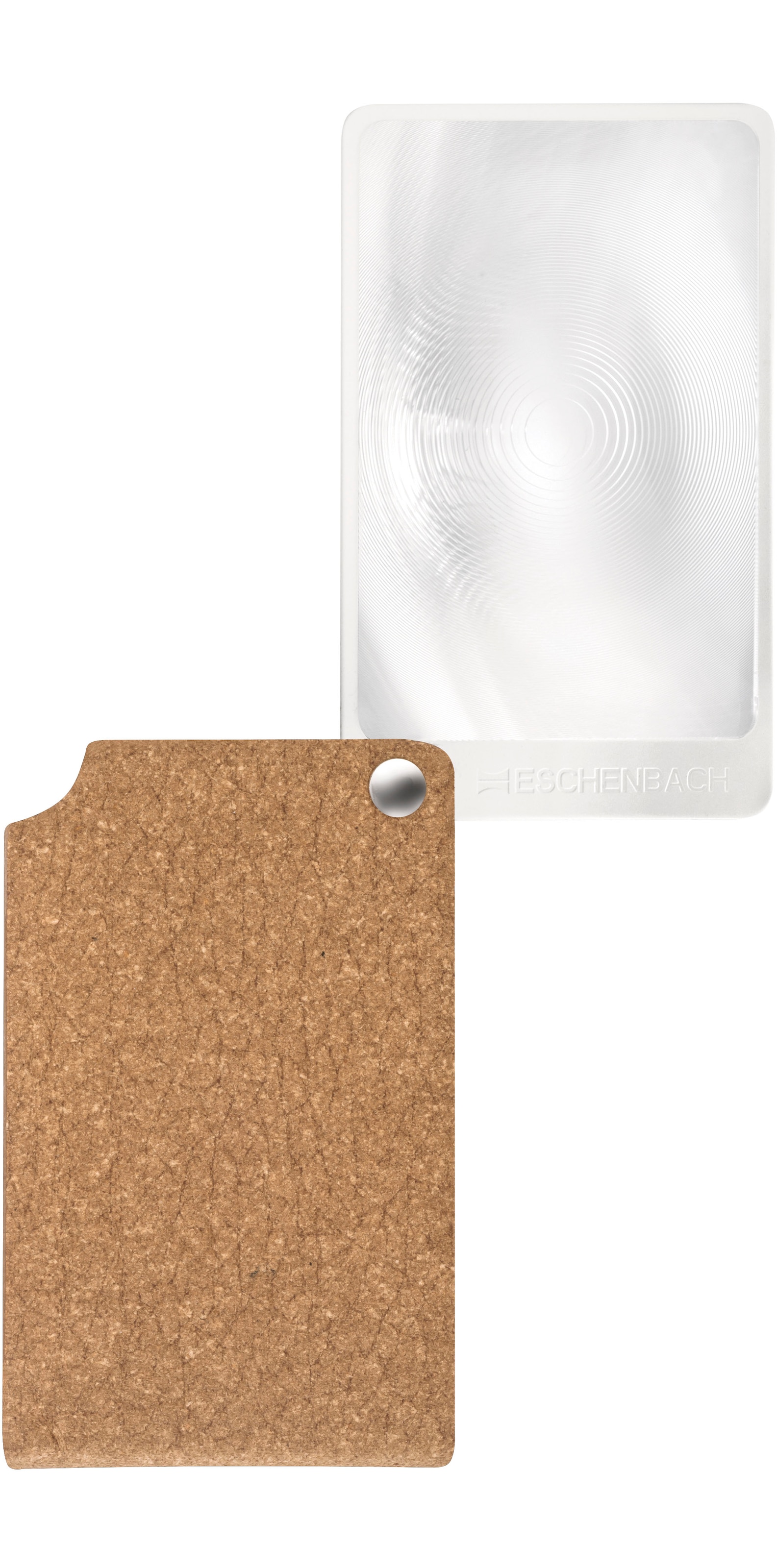 Einschlaglupe "visoPOCKET", B:7,4cm H:4,8cm, braun, ESCHENBACH OPTIK, Lupen, Hochwertige Lupe im Taschenformat