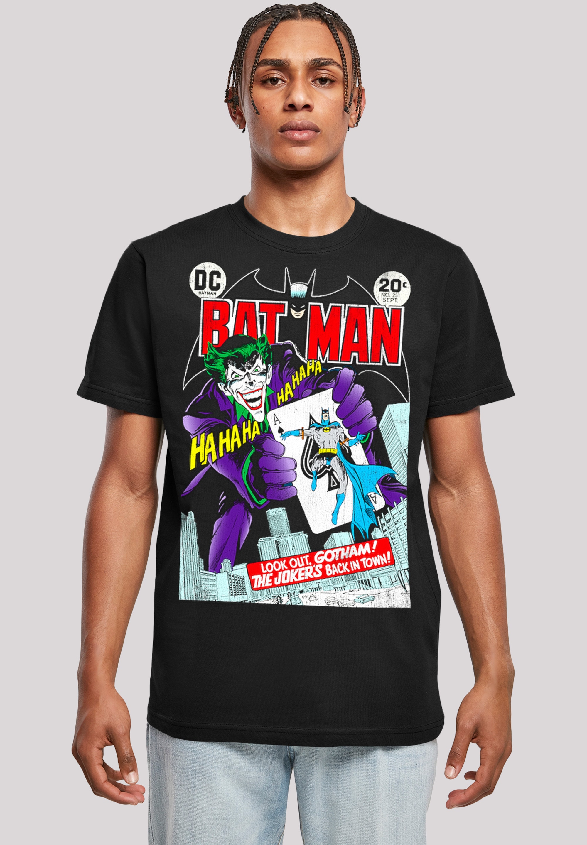 F4NT4STIC T-Shirt »DC Comics Batman Joker Playing Card Cover«, Herren,Premium Merch,Regular-Fit,Basic,Bedruckt