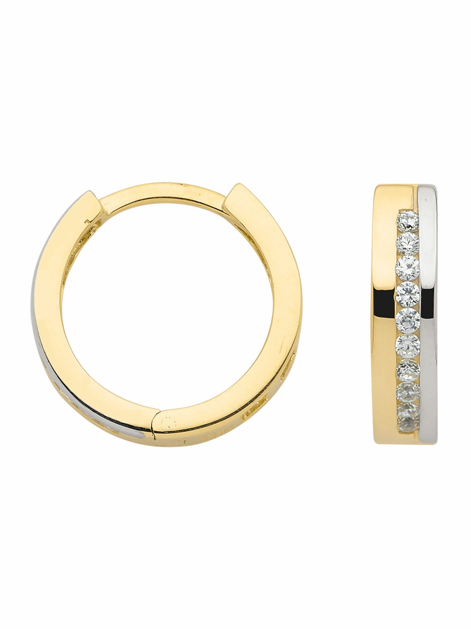 Adelia´s Paar Ohrhänger »333 Gold Ohrringe Creolen mit Zirkonia« mit Zirkonia Goldschmuck für Damen