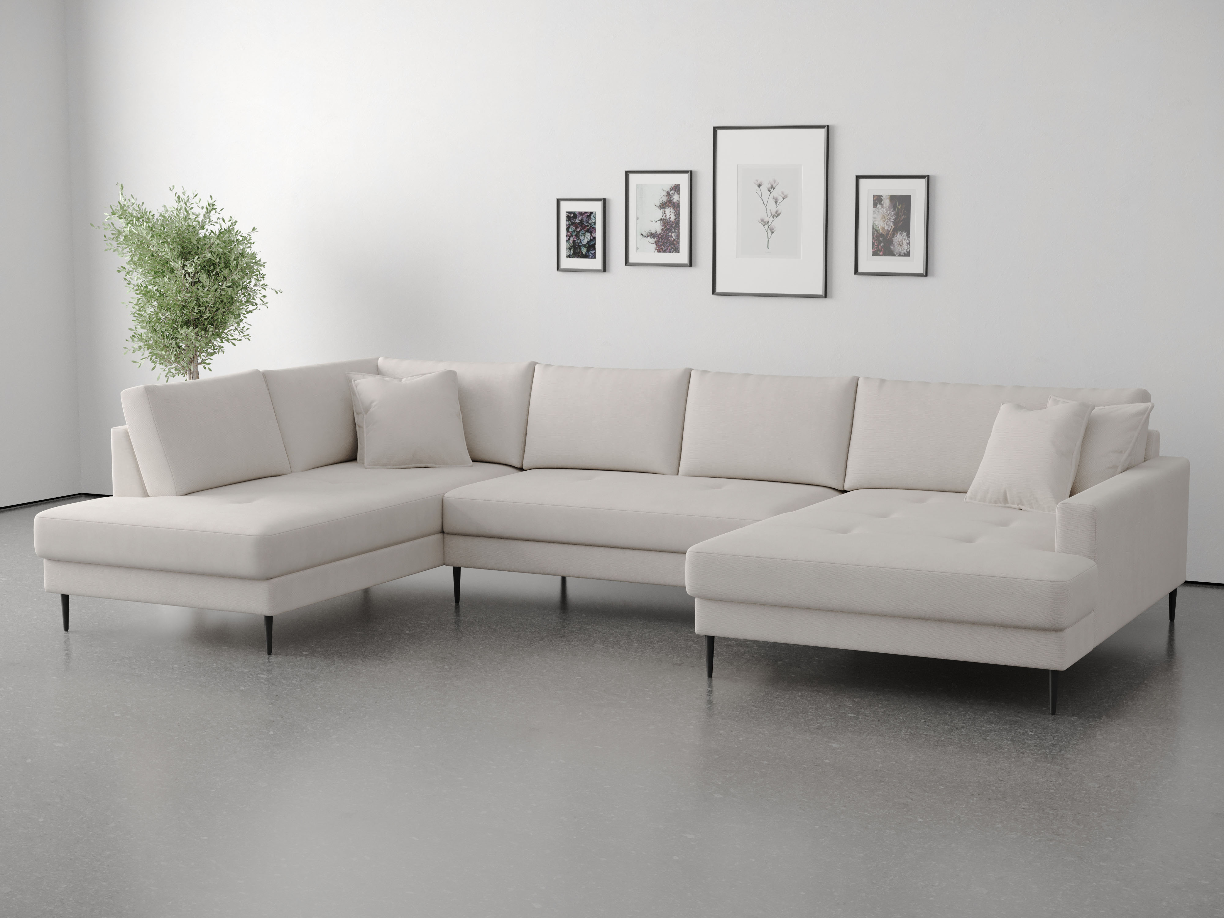 OTTO home Wohnlandschaft "Summer" U-Form, B: 360cm in Cord & Struktur