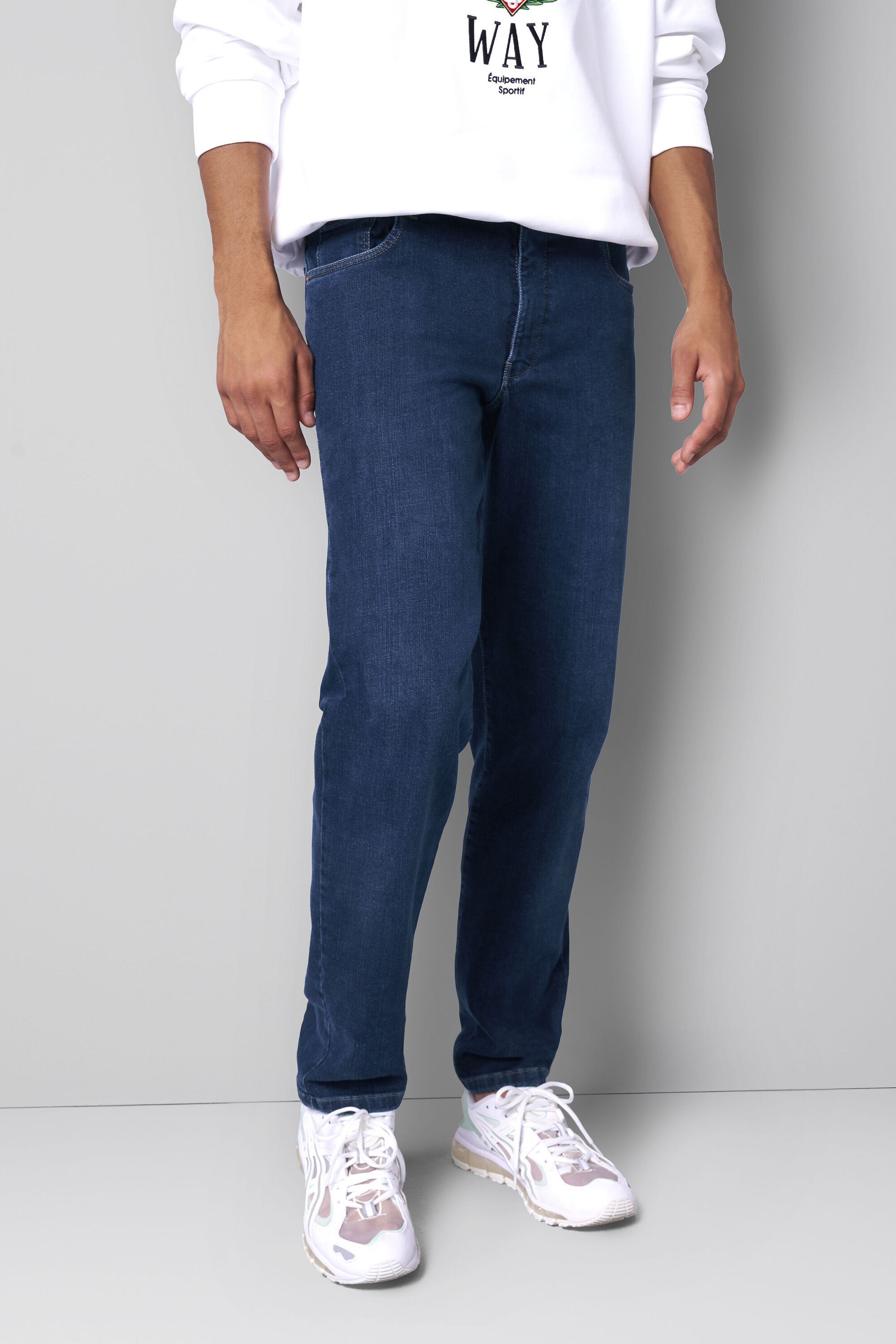 MEYER M5 Five Stretch Five Pocket Denim Jeans Stone Blue 36/34 3