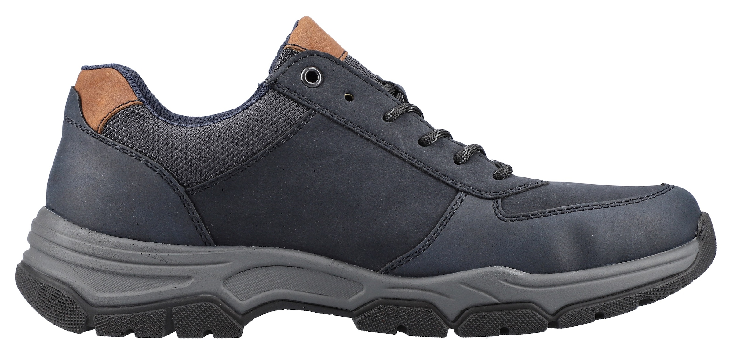 Rieker Sneaker, Freizeitschuh, Outdoorschuh, Schnürschuh mit gepolstertem Schaftrand