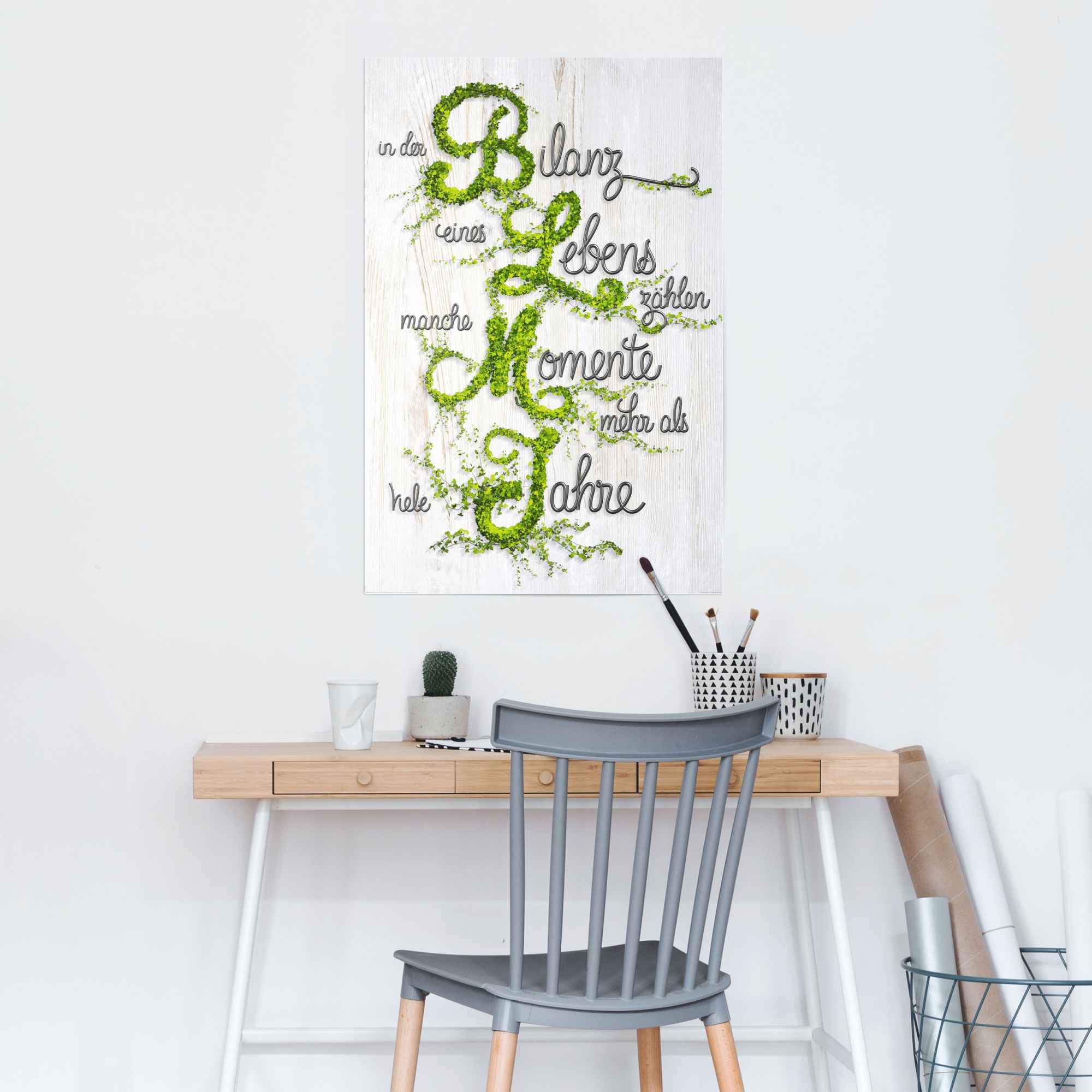 Reinders Poster "Bilanz des Lebens Spruch", (1 St.) günstig online kaufen