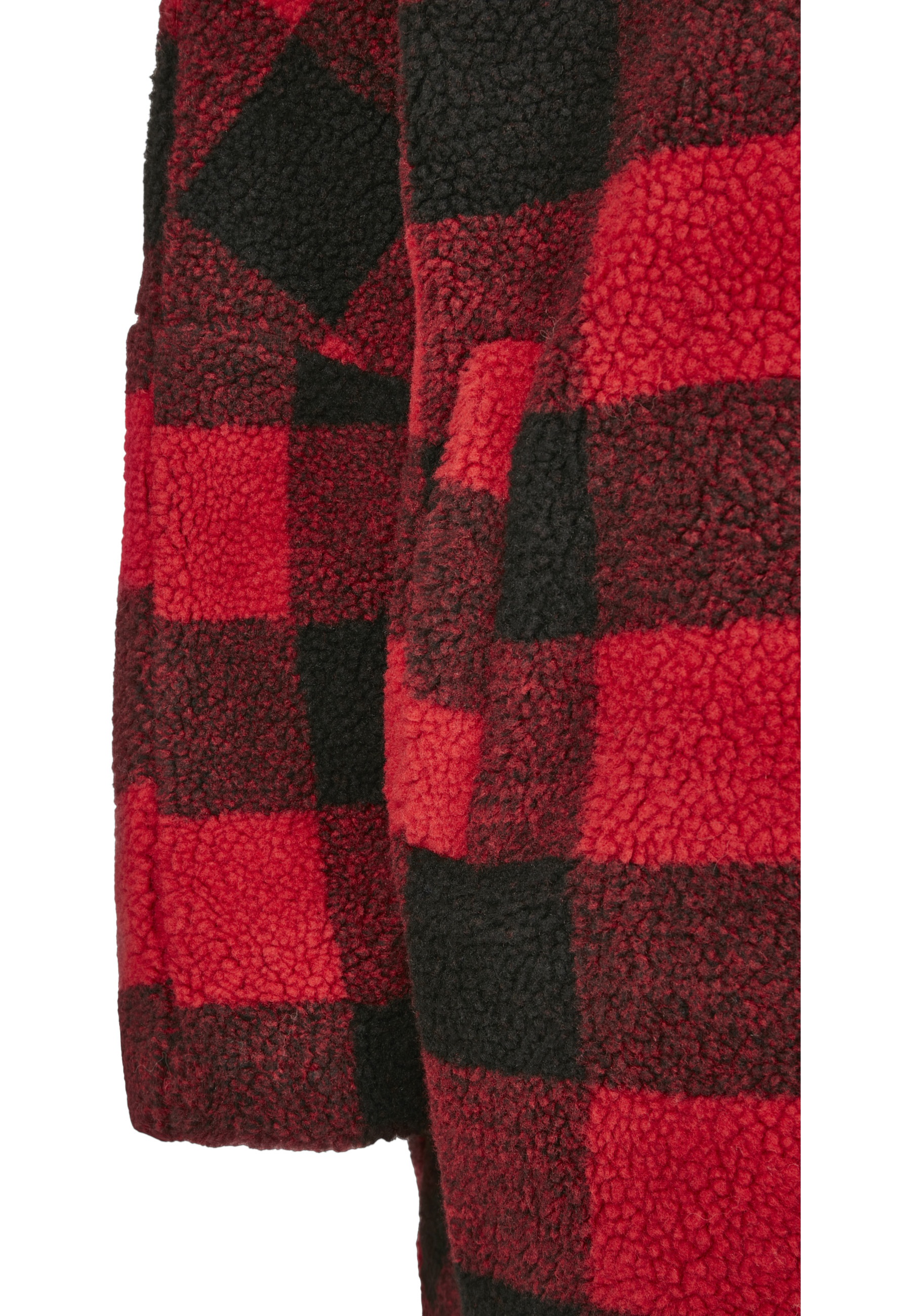 URBAN CLASSICS Winterjacke »Urban Classics Damen Ladies Hooded Oversized Check Sherpa Jacket« 1 Stk. tlg. mit Kapuze