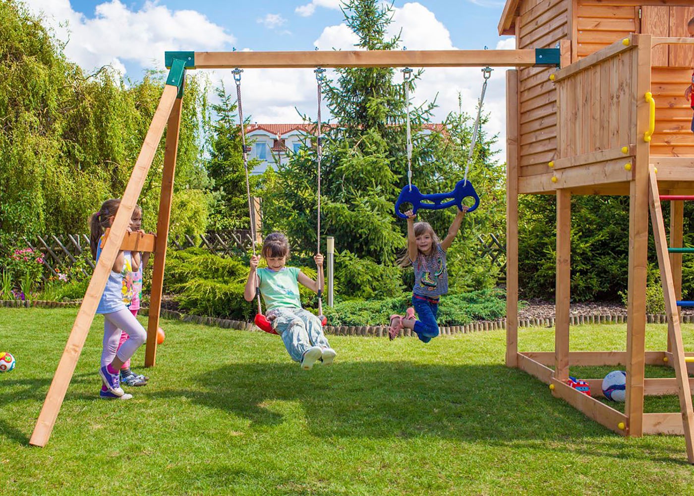 FUNGOO Spielturm »My SPACE_XL Move+«, mit Schaukel & Rutsche