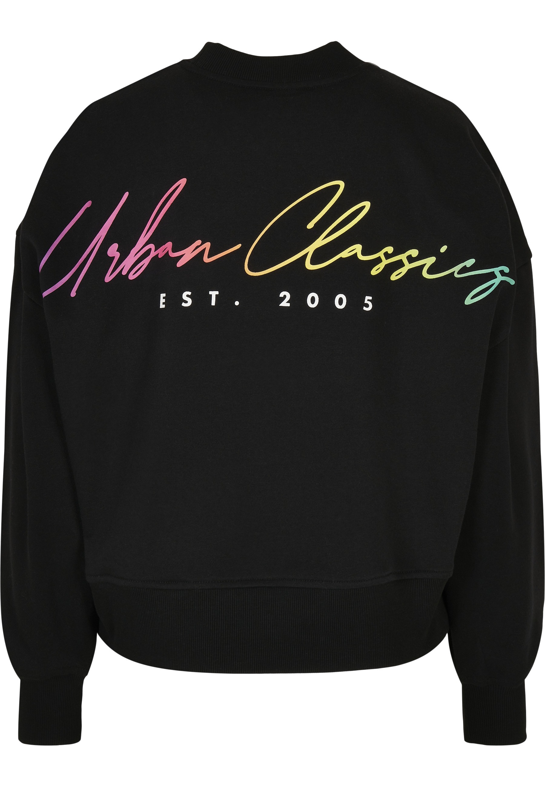 URBAN CLASSICS Sweater "Urban Classics Damen Ladies Oversized Rainbow Crewn günstig online kaufen