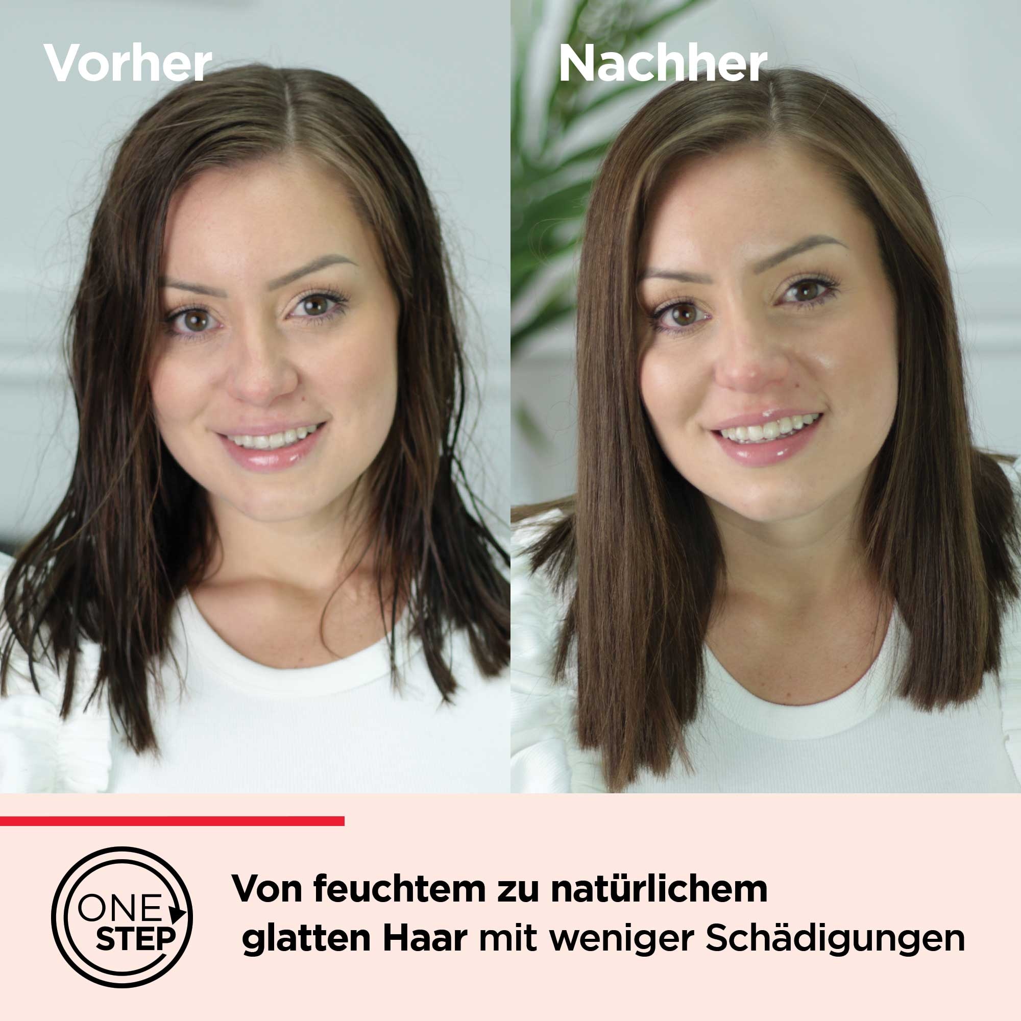 Revlon Heißluft-Haarglätter »ONE-STEP™ Air Straight. 2-IN-1-TROCKNER UND LUFTGLÄTTER - RVDR5330E«, Keramik-Turmalin mit Arganöl-Infusion, Trocknen und Glätten mit warmer Luft, ohne extreme Hitze