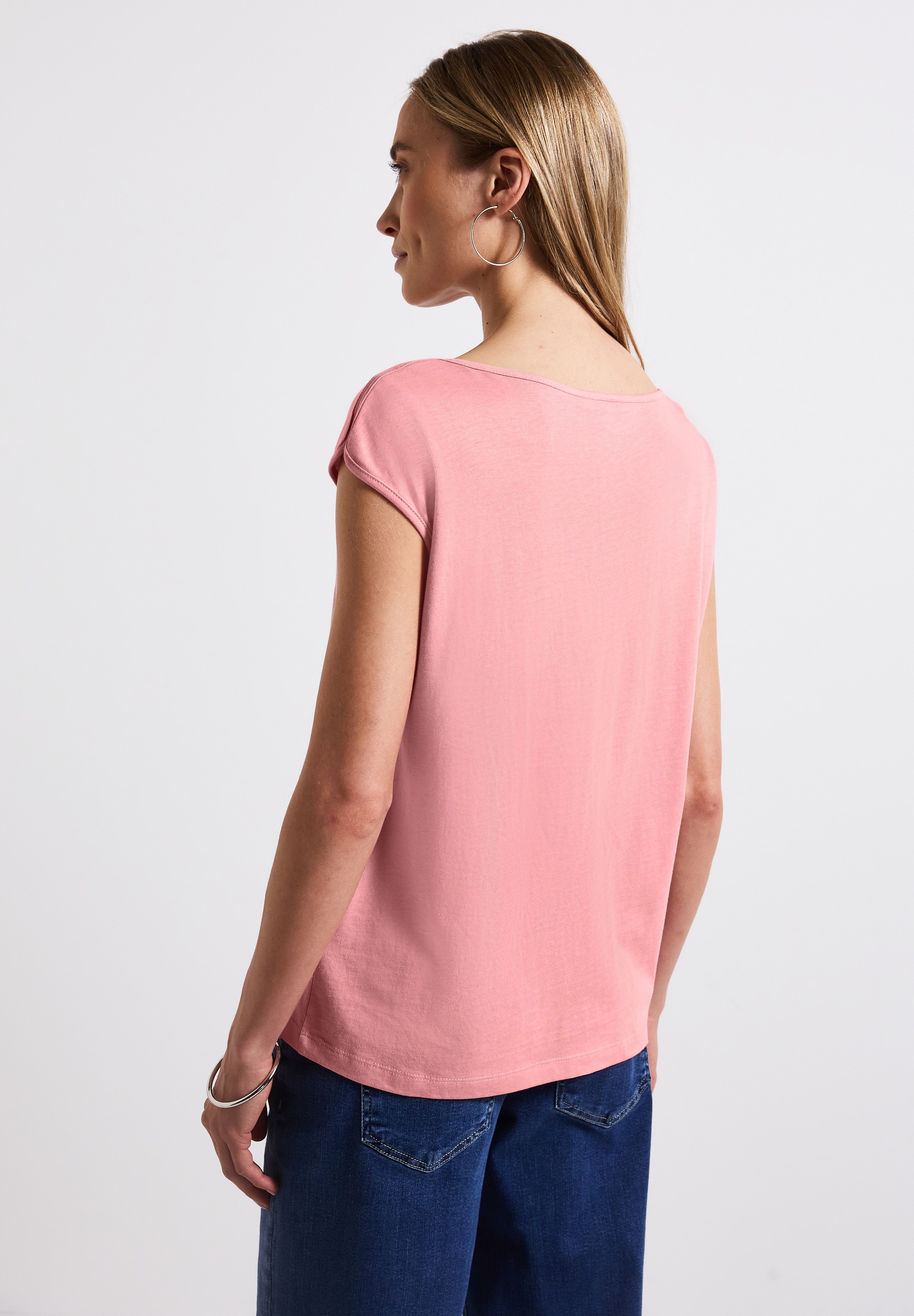 STREET ONE T-Shirt, mit U-Boot-Ausschnitt