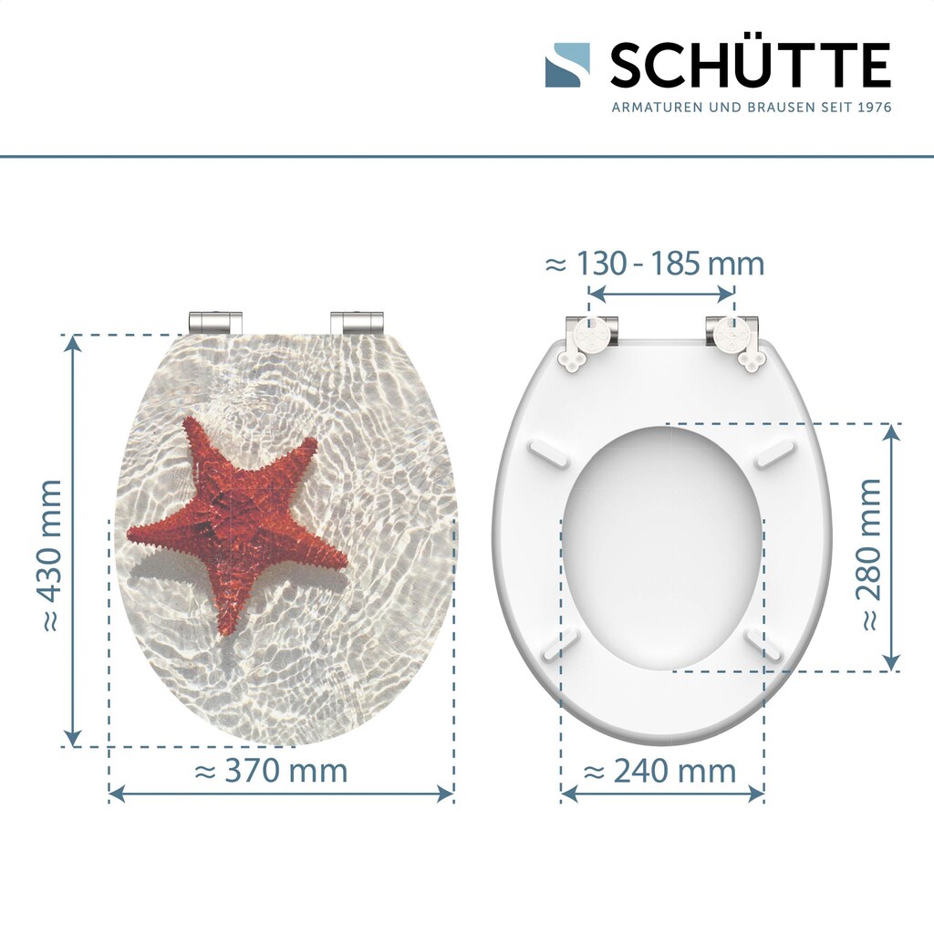 Schütte WC-Sitz »RED STARFISH«