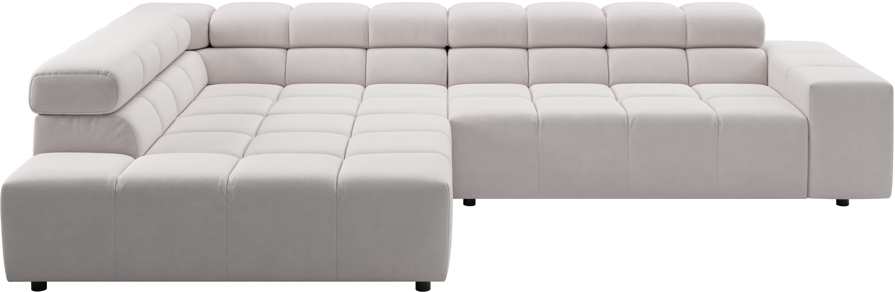 Home affaire Ecksofa "Ancona, Ecksofa, incl. Kopfteilverstellung, Breite 319 cm, L-Form" wahlweise elektrische Sitztiefenverstellung