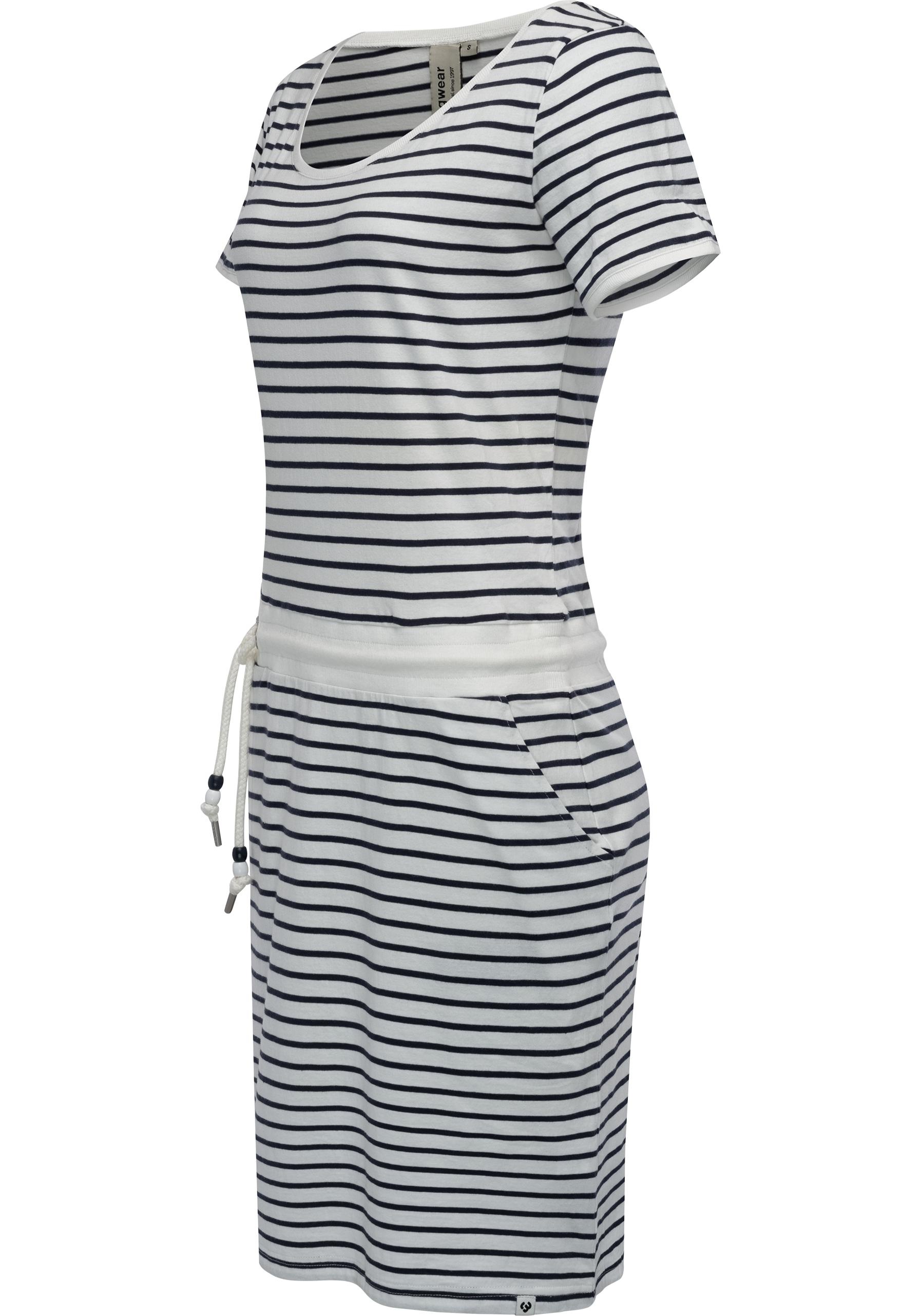 Ragwear Sommerkleid "Baomi" Eingrifftaschen gestreiftes Damen Minikleid mit günstig online kaufen