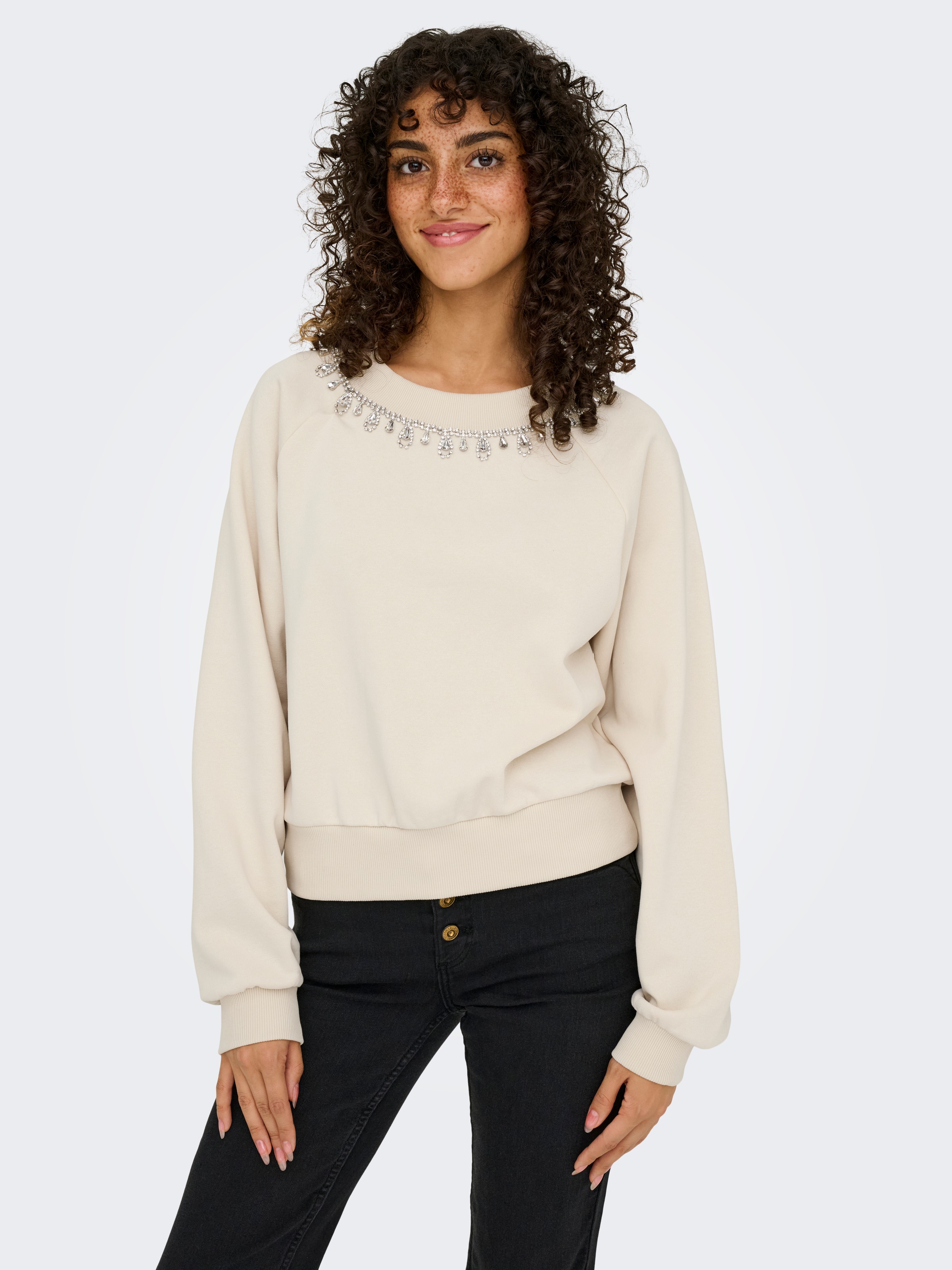 ONLY Sweatshirt "ONLJETT L/S O-NECK EMB. BOX SWT" günstig online kaufen