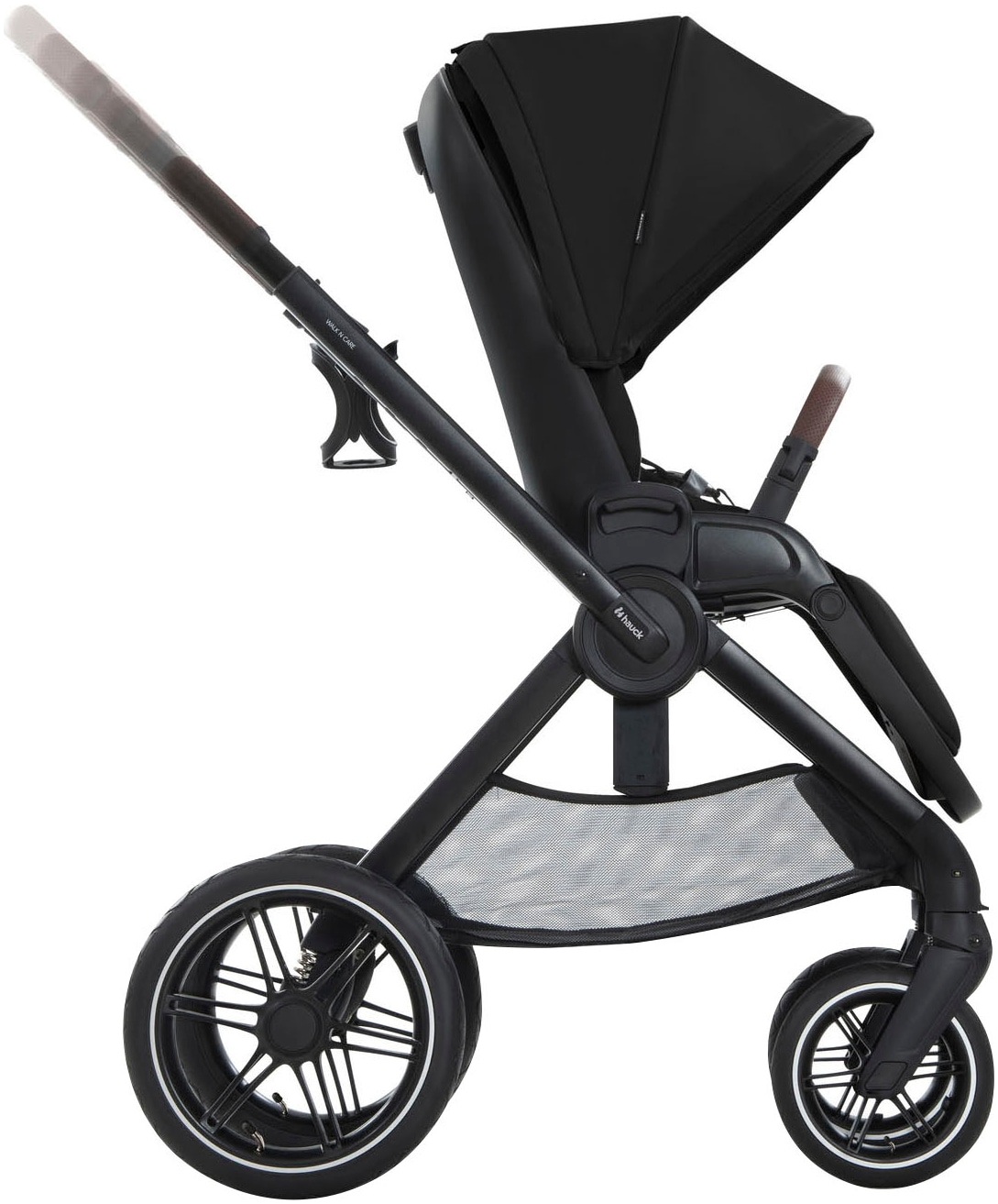 Hauck Kombi-Kinderwagen »Walk N Care Air Set, black«, 22 kg, belastbar bis 22 kg