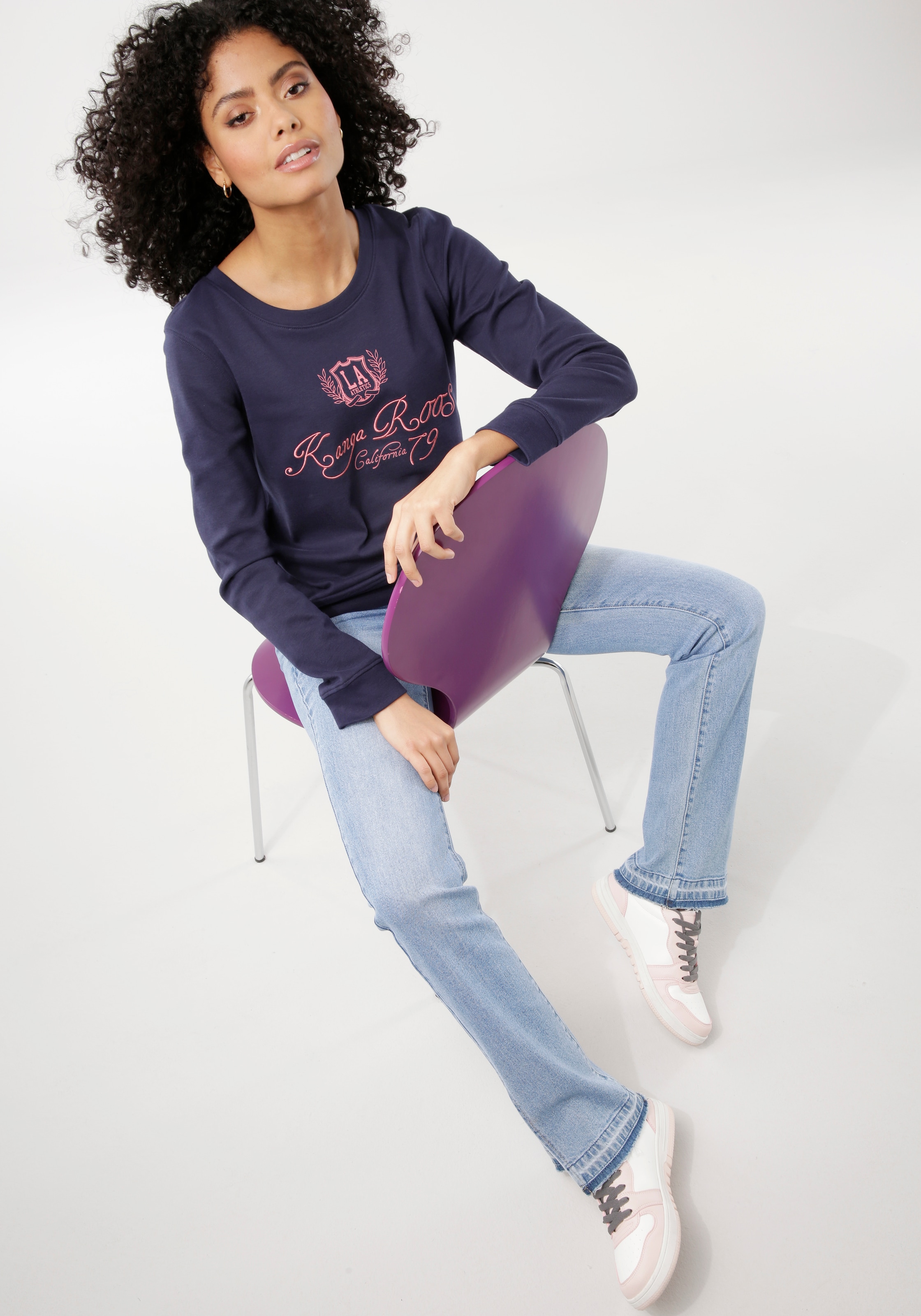 | Logo-Druck BAUR im KangaROOS trendigem Sweater, bestellen mit Collage-Stil neuen