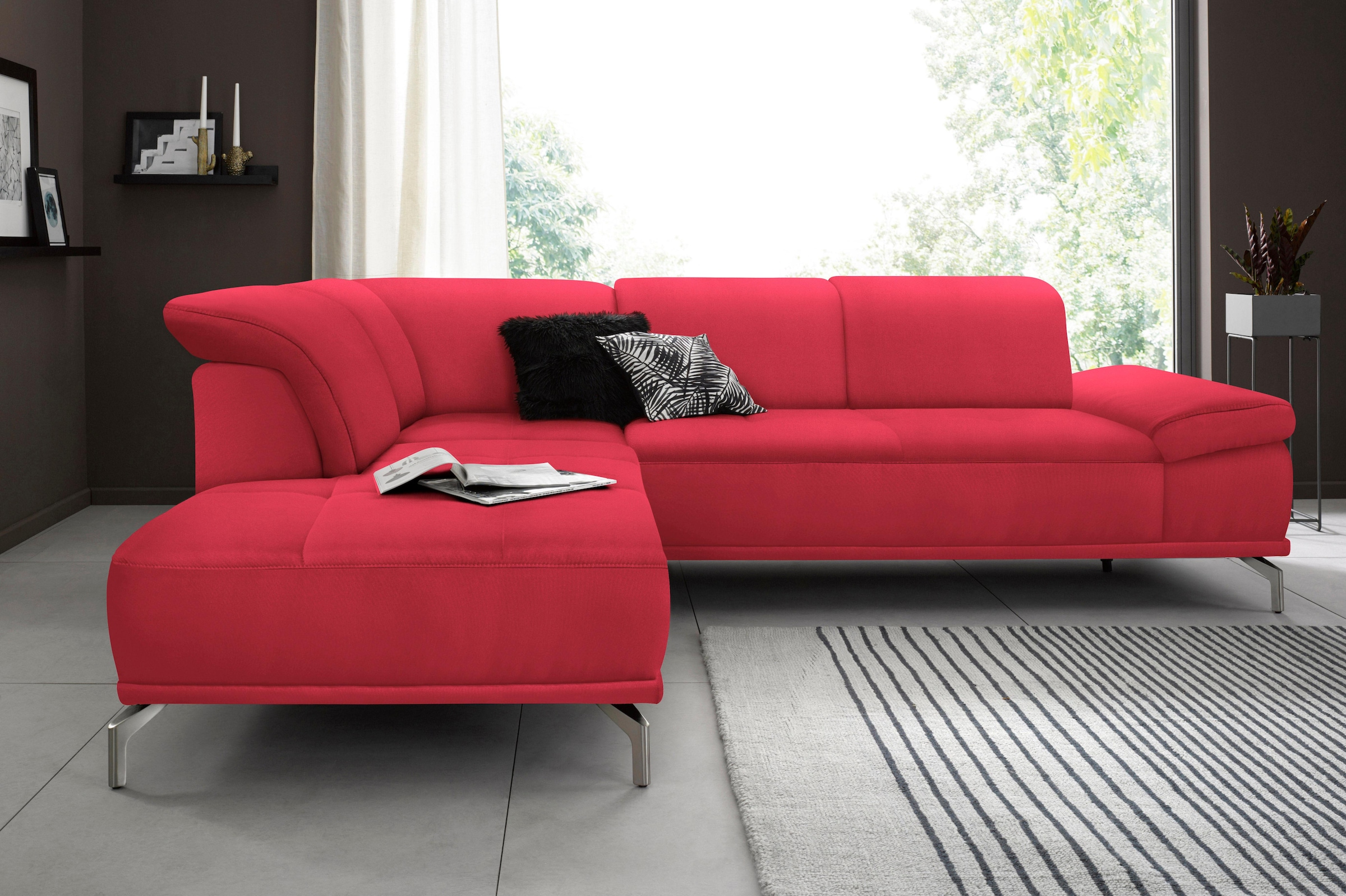 Places of Style Ecksofa "Caluna", Inkl.Sitztiefenverstellung, wahlweise mit günstig online kaufen