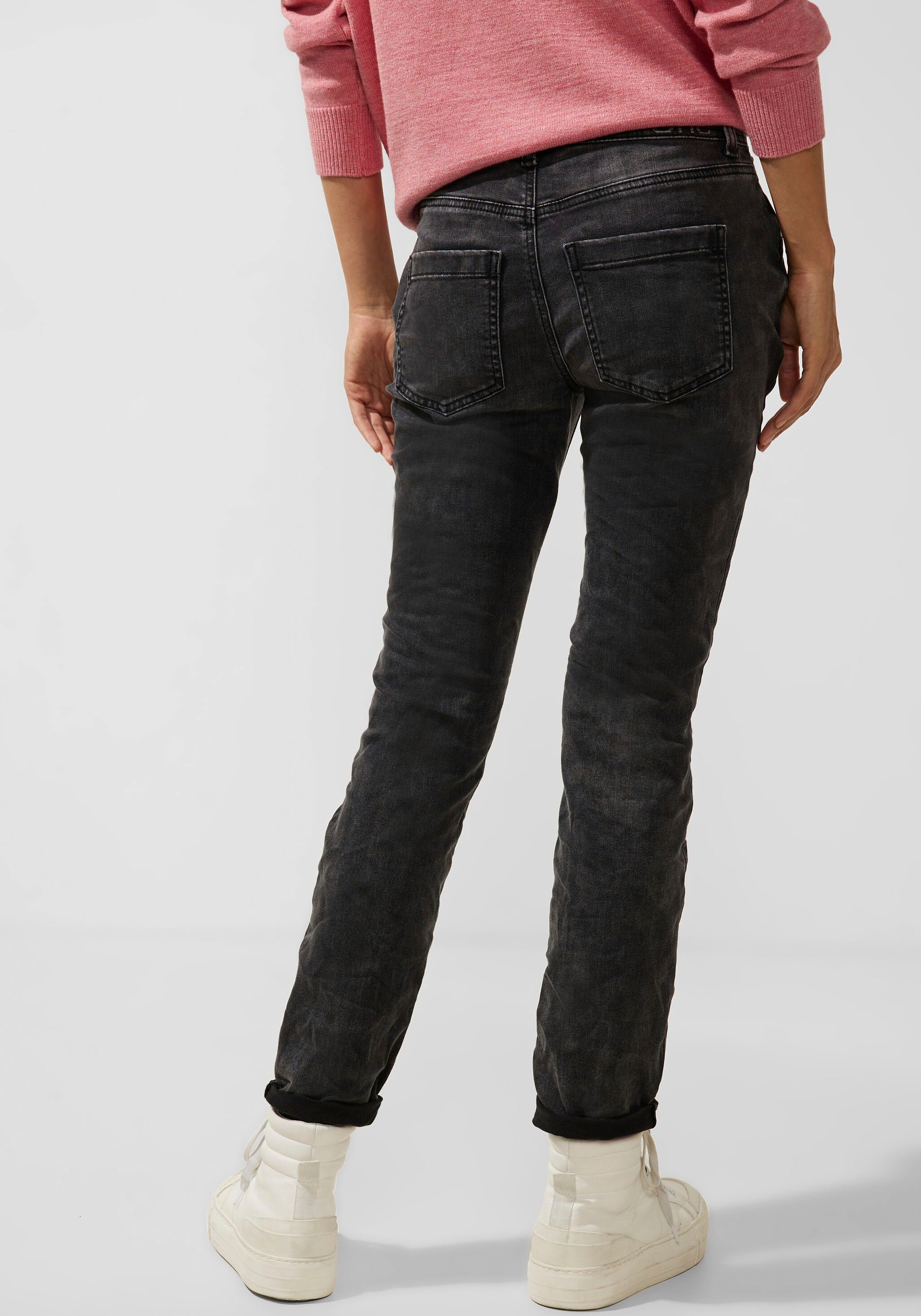 STREET ONE High-waist-Jeans, mit formgebender BAUR vorne und für Passe | bestellen hinten