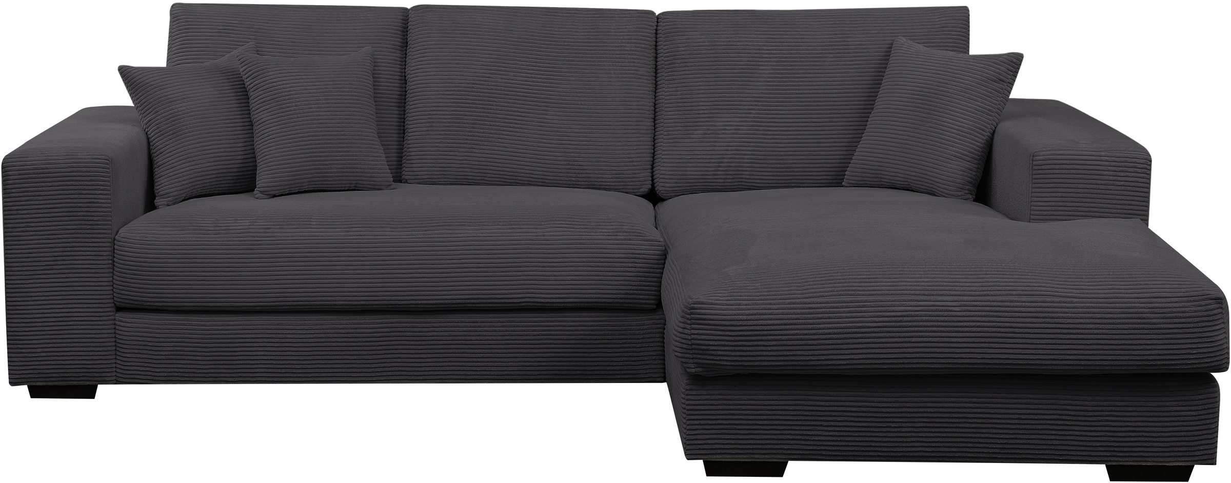 WERK2 Ecksofa »Eden modern und zeitlos, geschmackvolles Sofa, Breite 286cm, L-Form«, Design Ecksofa in Cord mit besonders weichem Sitzkomfort