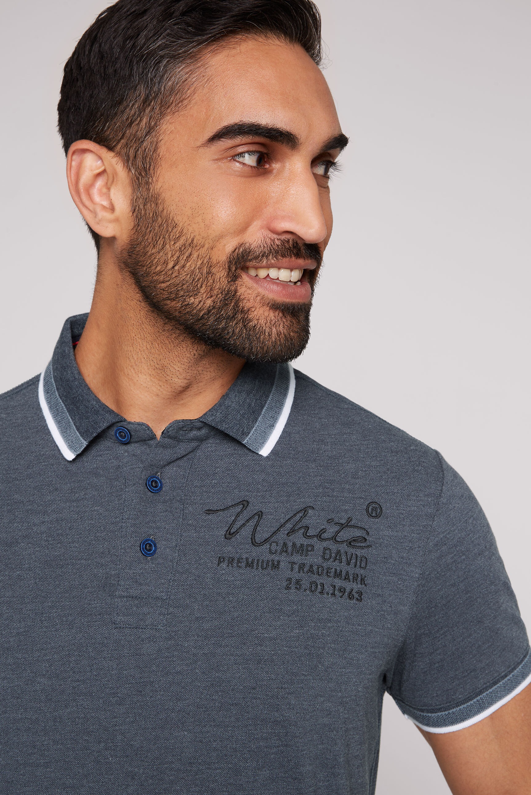 CAMP DAVID Poloshirt, mit Seitenschlitze