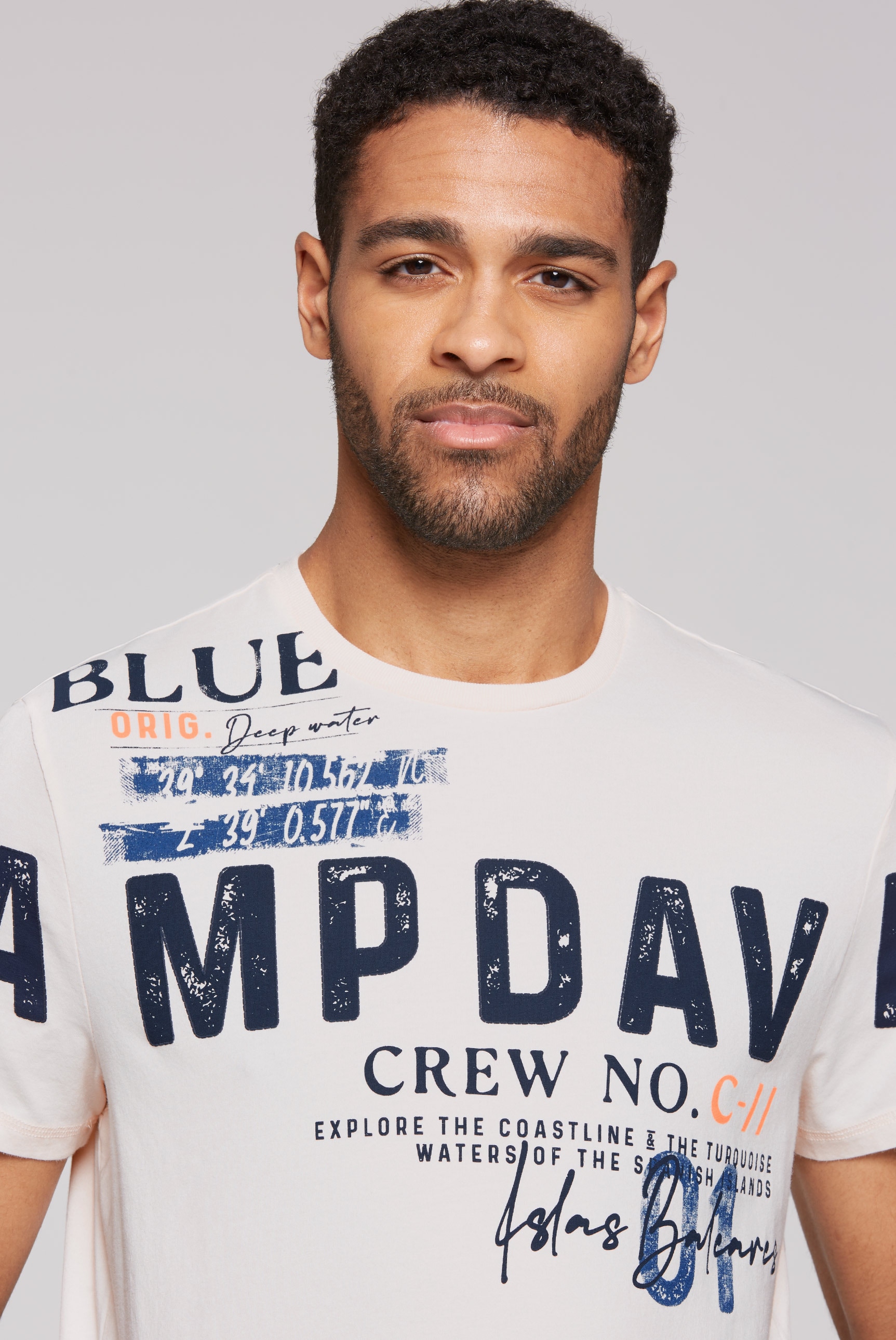 CAMP DAVID Rundhalsshirt, mit Baumwolle