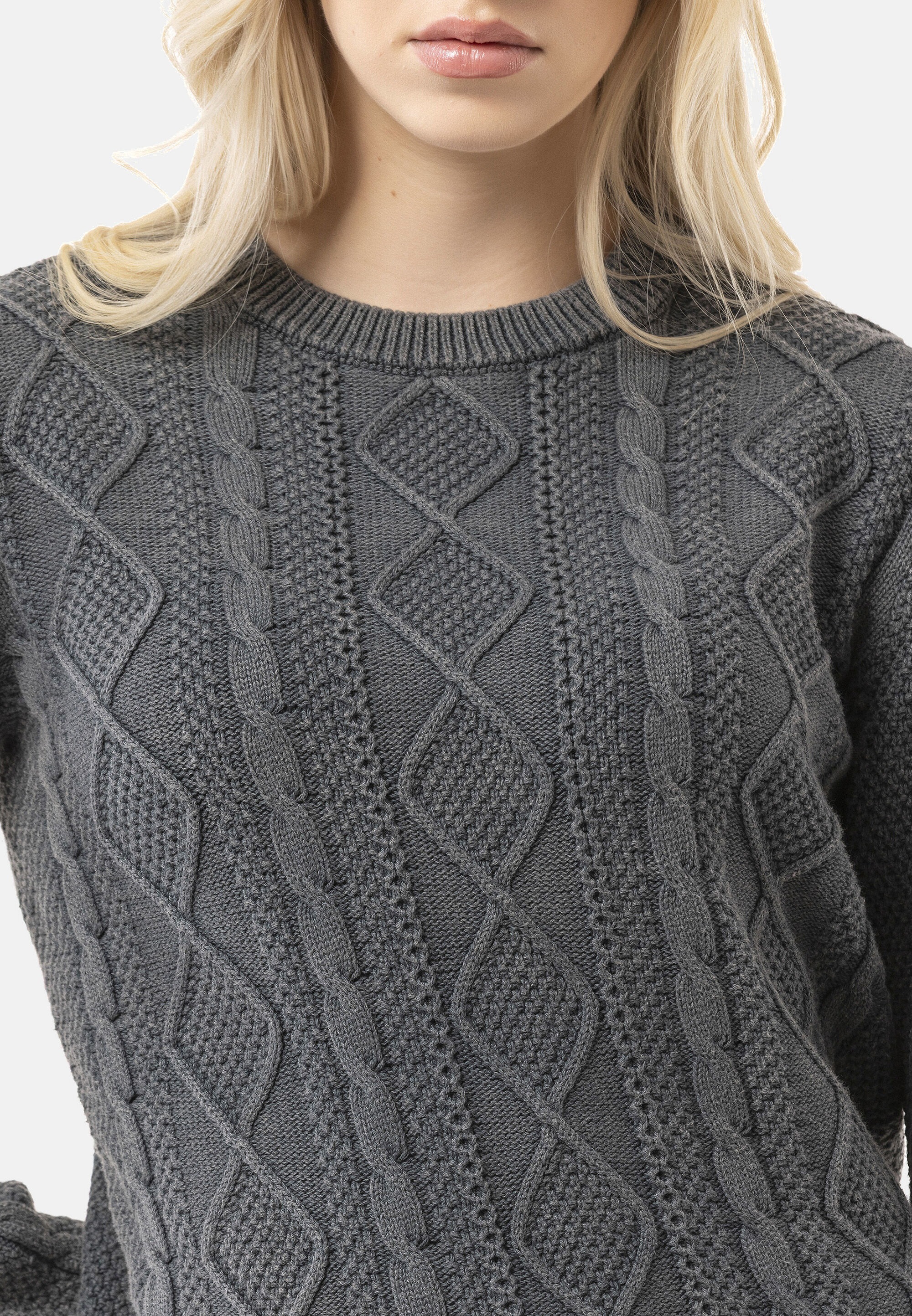 Cipo & Baxx Strickpullover »WP267« 1 Stk. mit Zopfmuster
