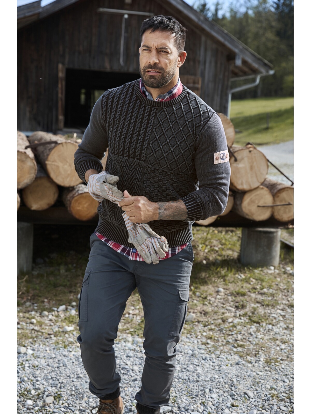 Jan Vanderstorm Strickpullover »Pullover RABBE«, (1 tlg.), mit elastischem Saumbund
