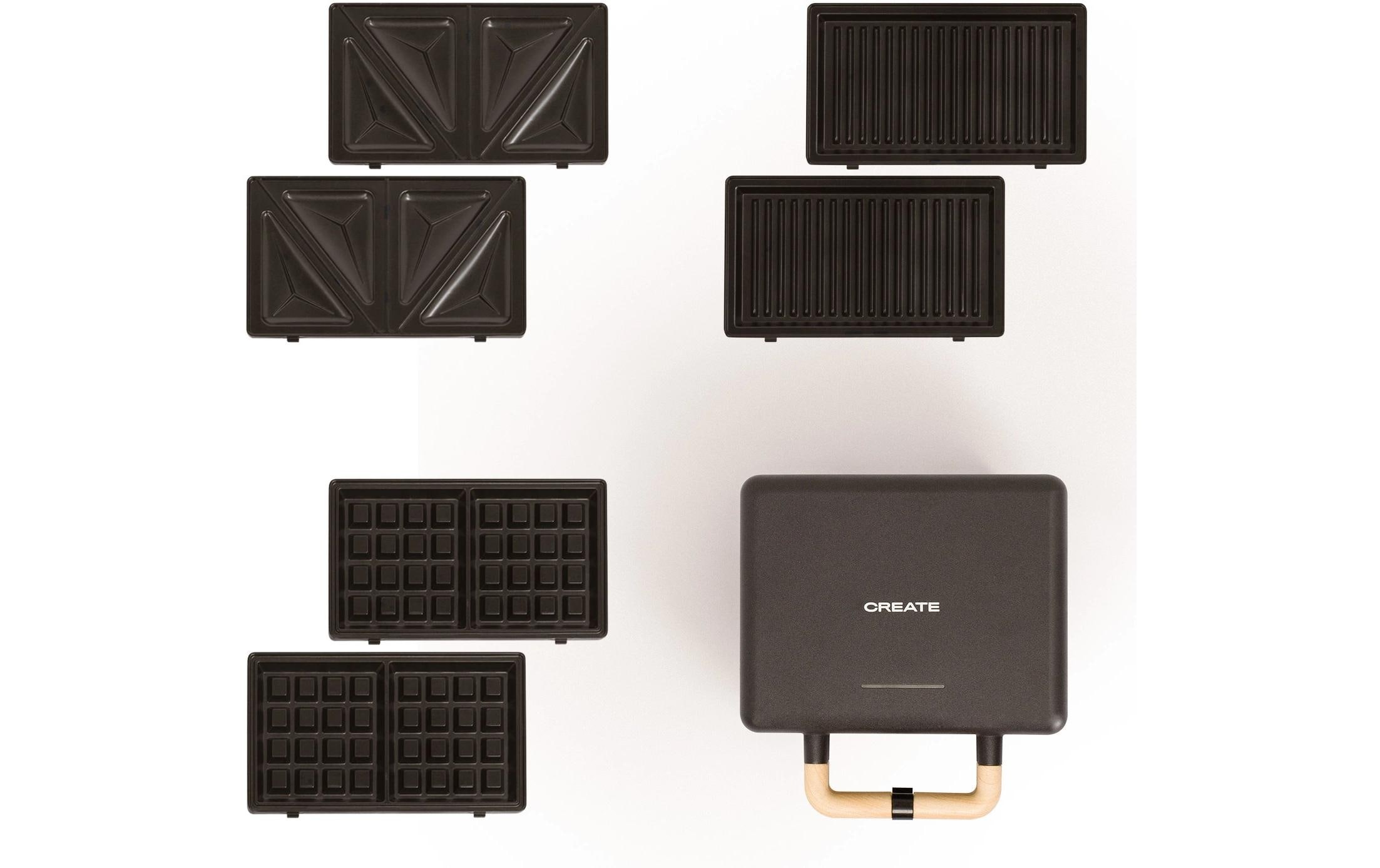   Waffeleisen »Create Stone 3 in 1 Studio Schwarz« 800 W