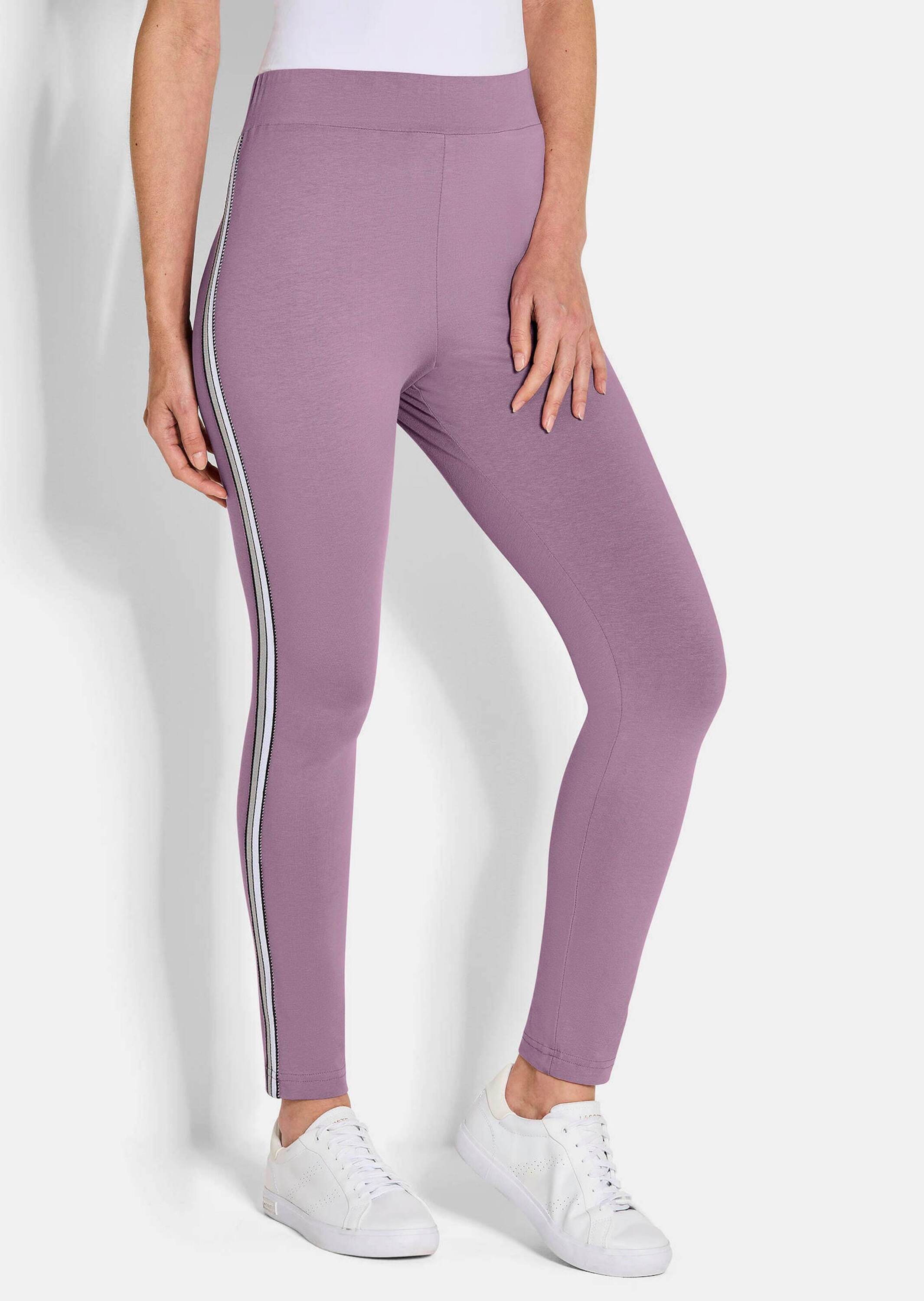 GOLDNER "Kurzgröße Zweierpack Leggings mit schmalem Bein" Seitliche Streifen