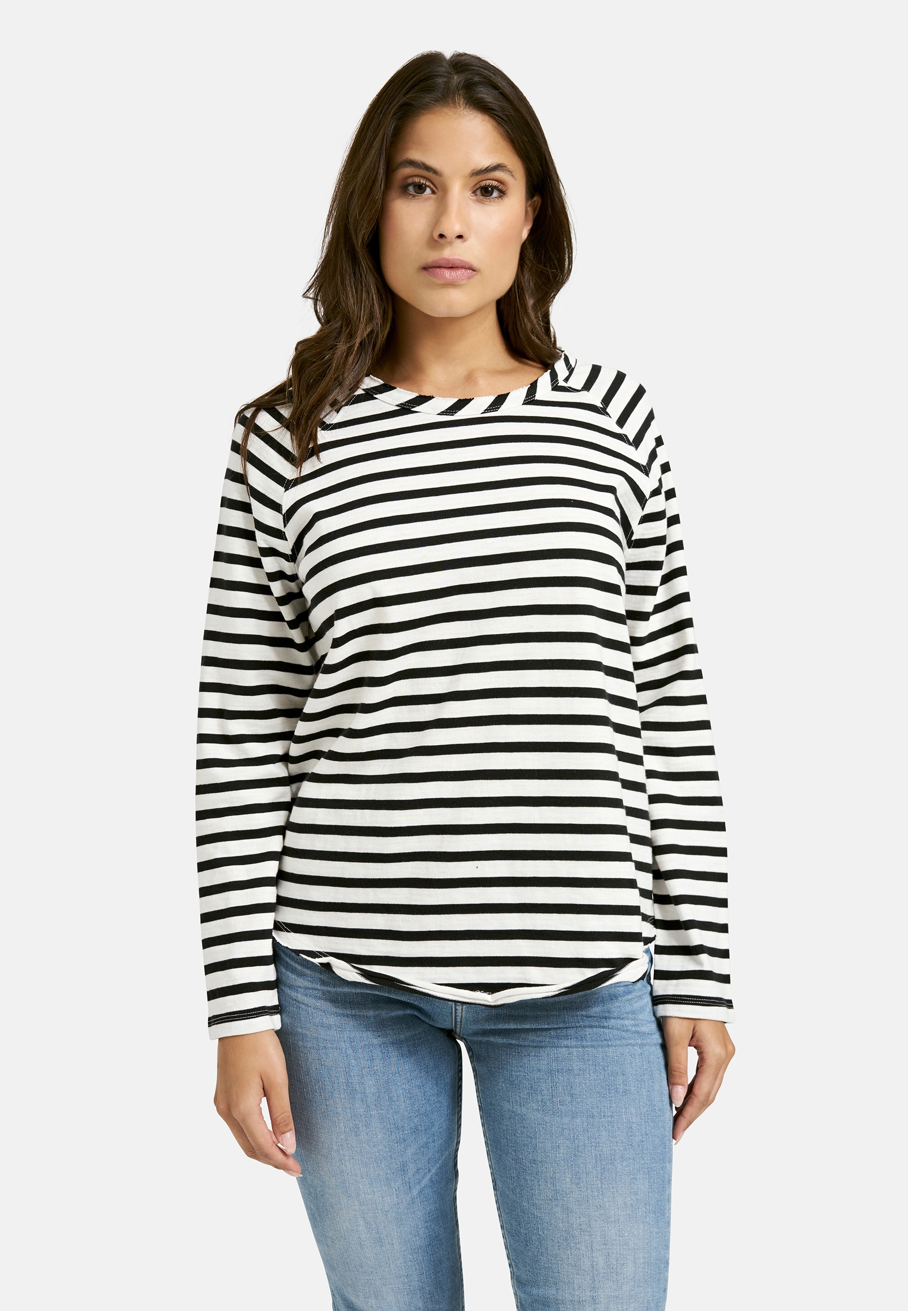 Smith & Soul Rundhalsshirt, mit offenen Kanten günstig online kaufen