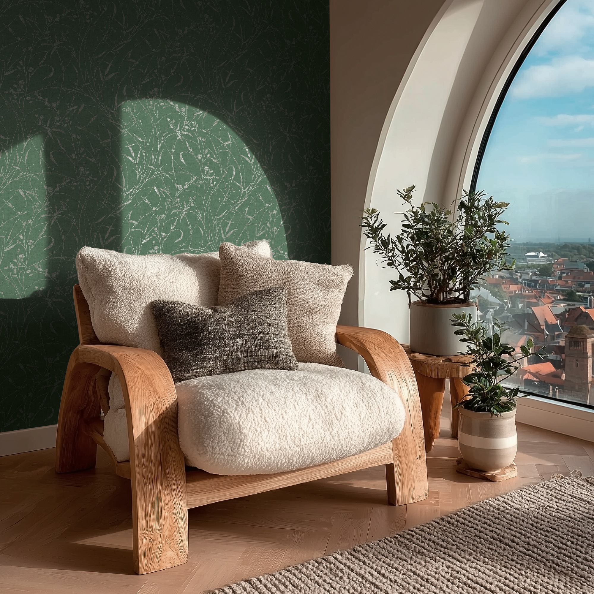 living walls Vliestapete "Vibes & Styles Fee – Wild Free Vliestapete" floral leicht strukturiert Filigranes Gräserdesign mit feinen Linien und dezentem Glanzeffekt