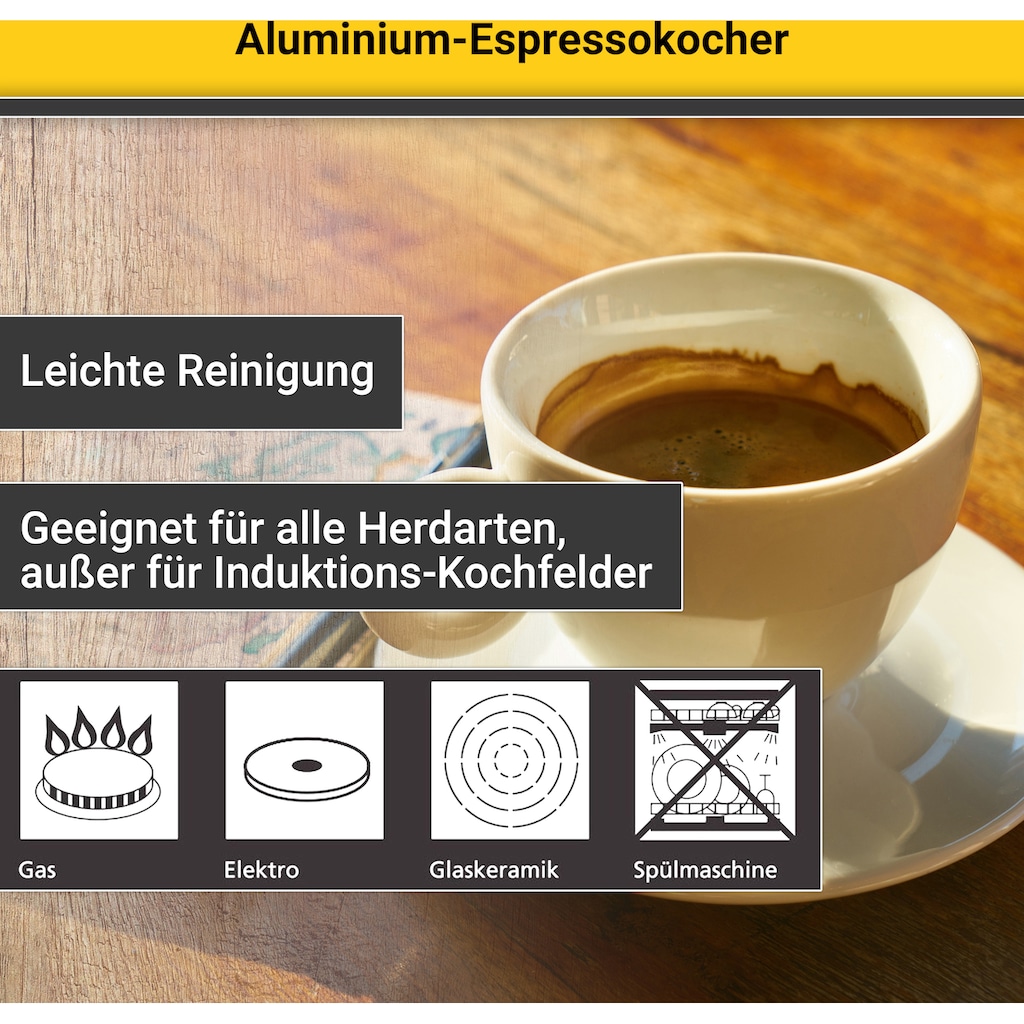 Krüger Espressokocher »Italiano«, 0,35 l Kaffeekanne