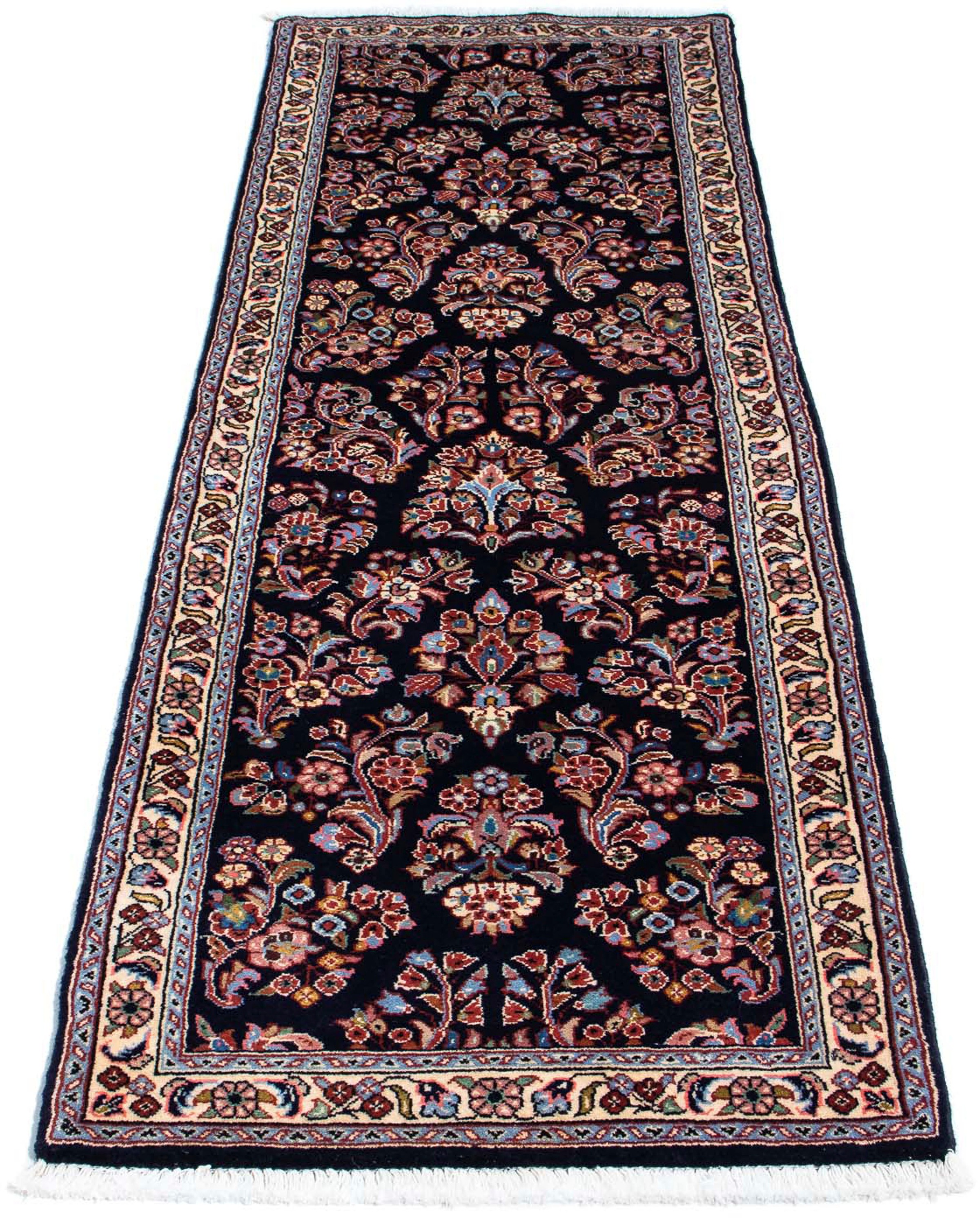 morgenland Orientteppich "Perser - Classic - 212 x 64 cm - dunkelblau", rechteckig, 10 mm Höhe, Wohnzimmer, Handgeknüpft