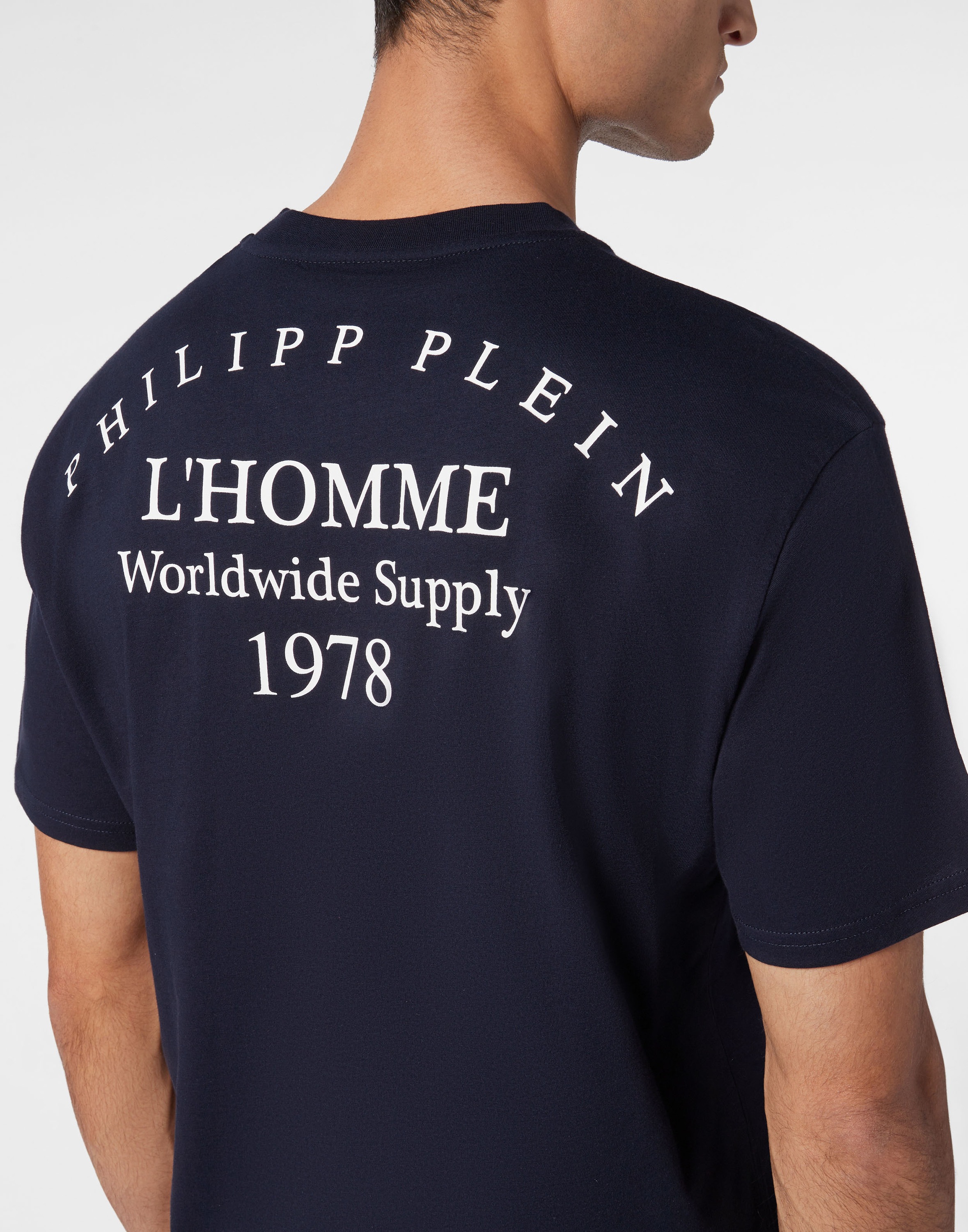 T-Shirt PHILIPP PLEIN "T-Shirt", Damen, Gr. XXL, 24, navy, Obermaterial: 100% Baumwolle, Shirts T-Shirt 3