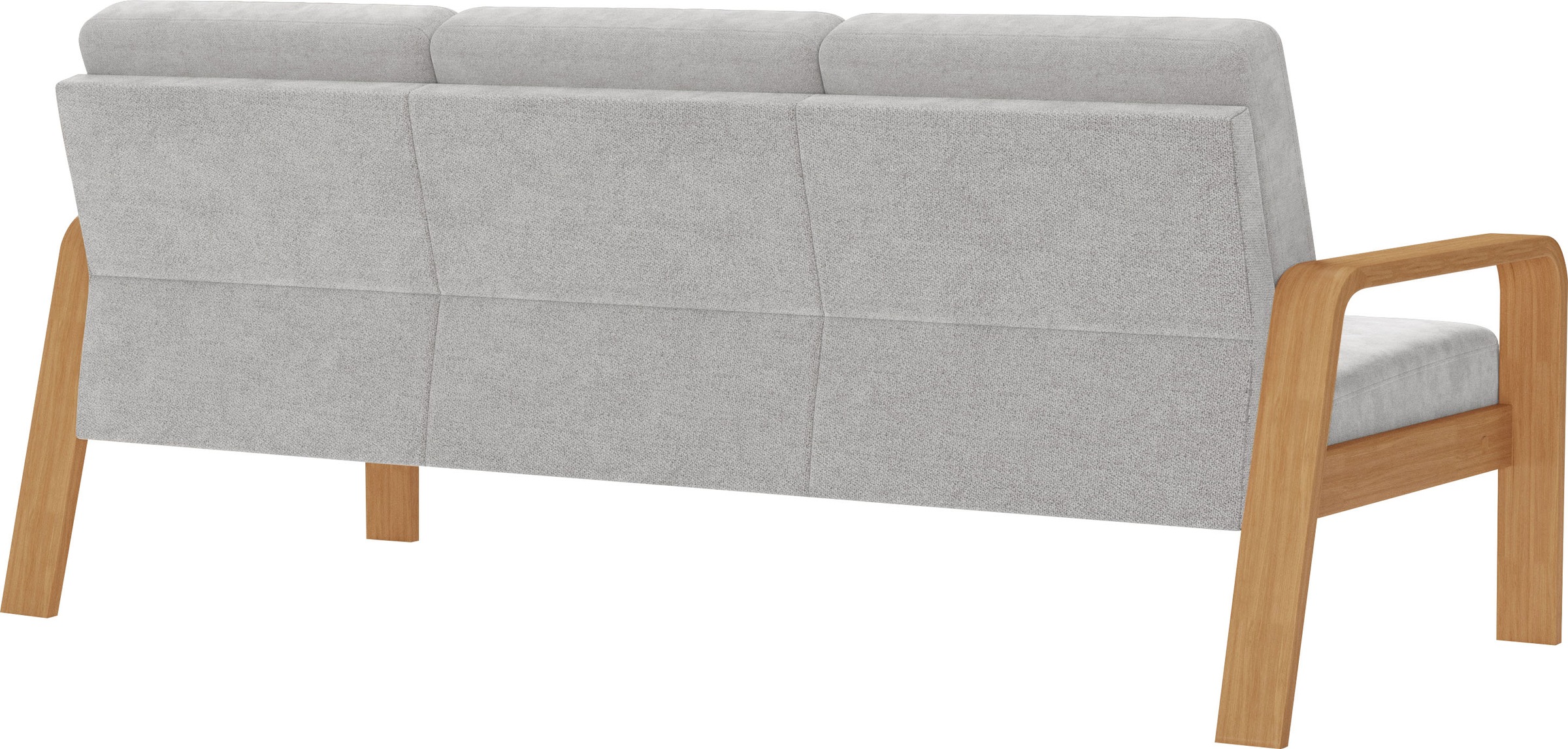 sit&more 3-Sitzer »Kolding«, Armlehnen aus eichefarbigem Buchenholz, verschiedene Bezüge und Farben