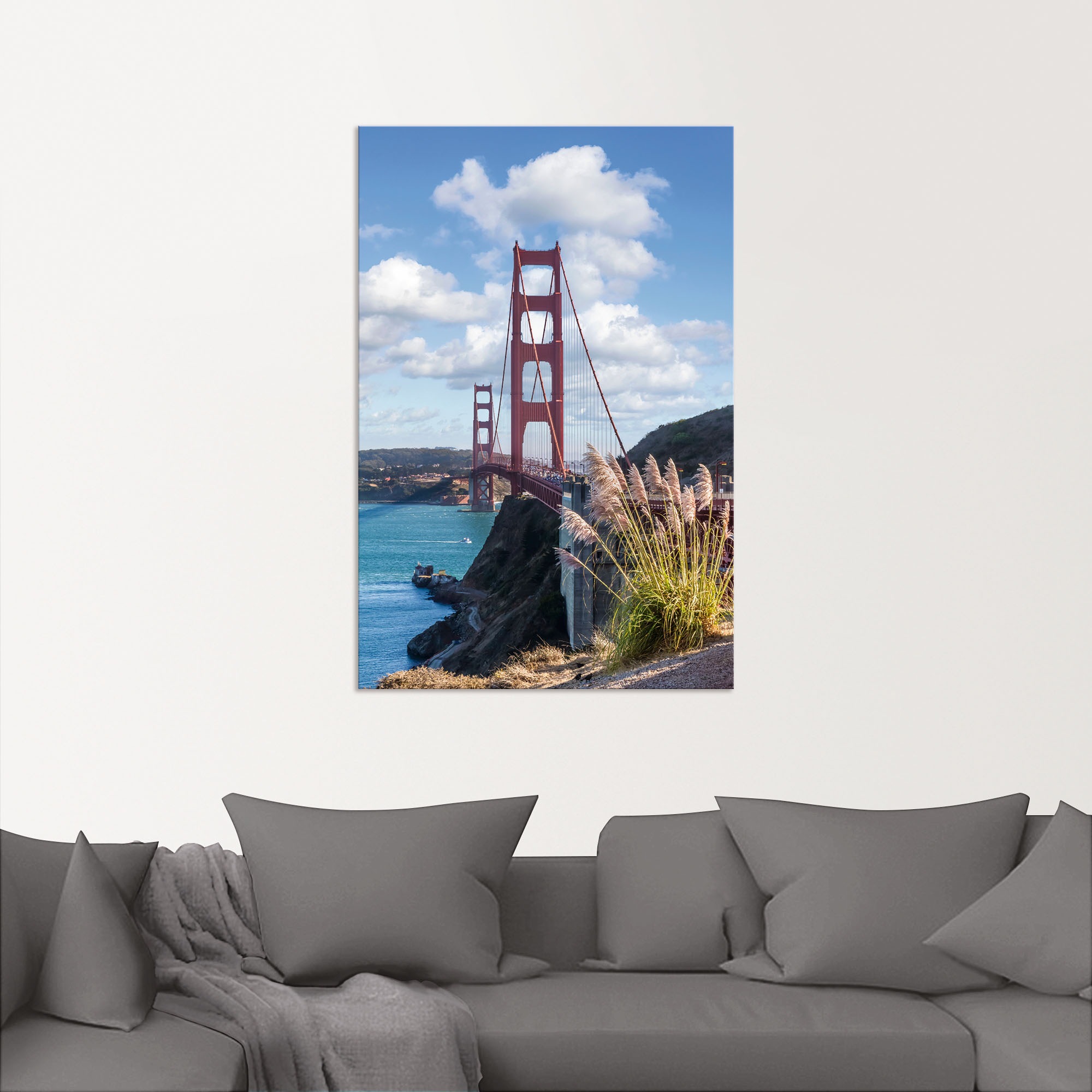 Artland Wandbild »SAN FRANCISCO Golden Gate Bridge«, San Francisco, (1 St.), als Leinwandbild in verschied. Größen
