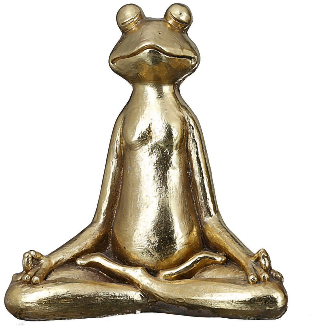 GILDE Tierfigur "Figur Frosch Yoga goldfarben H. 50,5 cm"