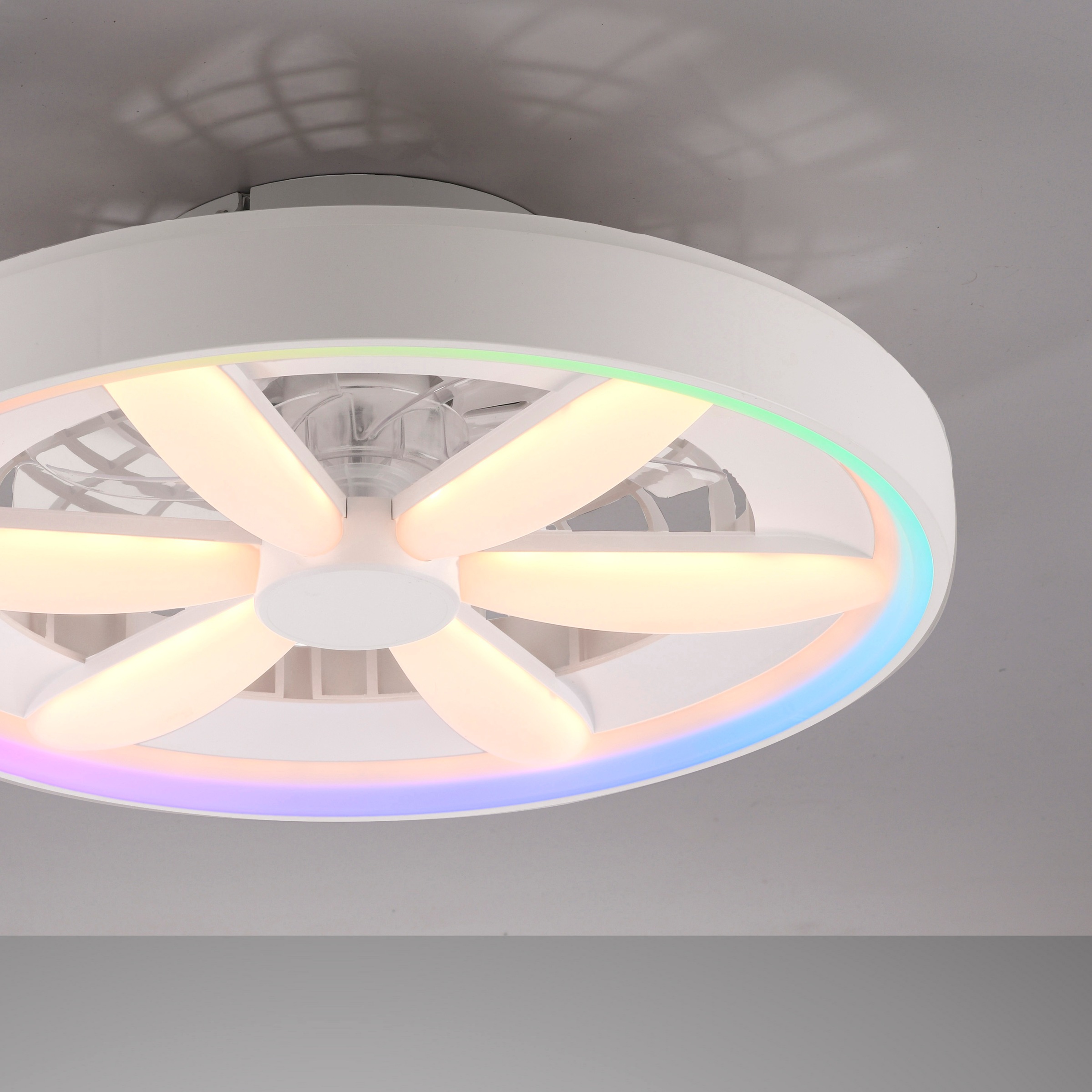 JUST LIGHT LED Deckenleuchte »AEROLUX« LED-Board 1 Stk. warmweiß - kaltweiß mit Ventilator, dimmbar, CCT 2700-6500K, RGB, Memory-/ Timerfunktion