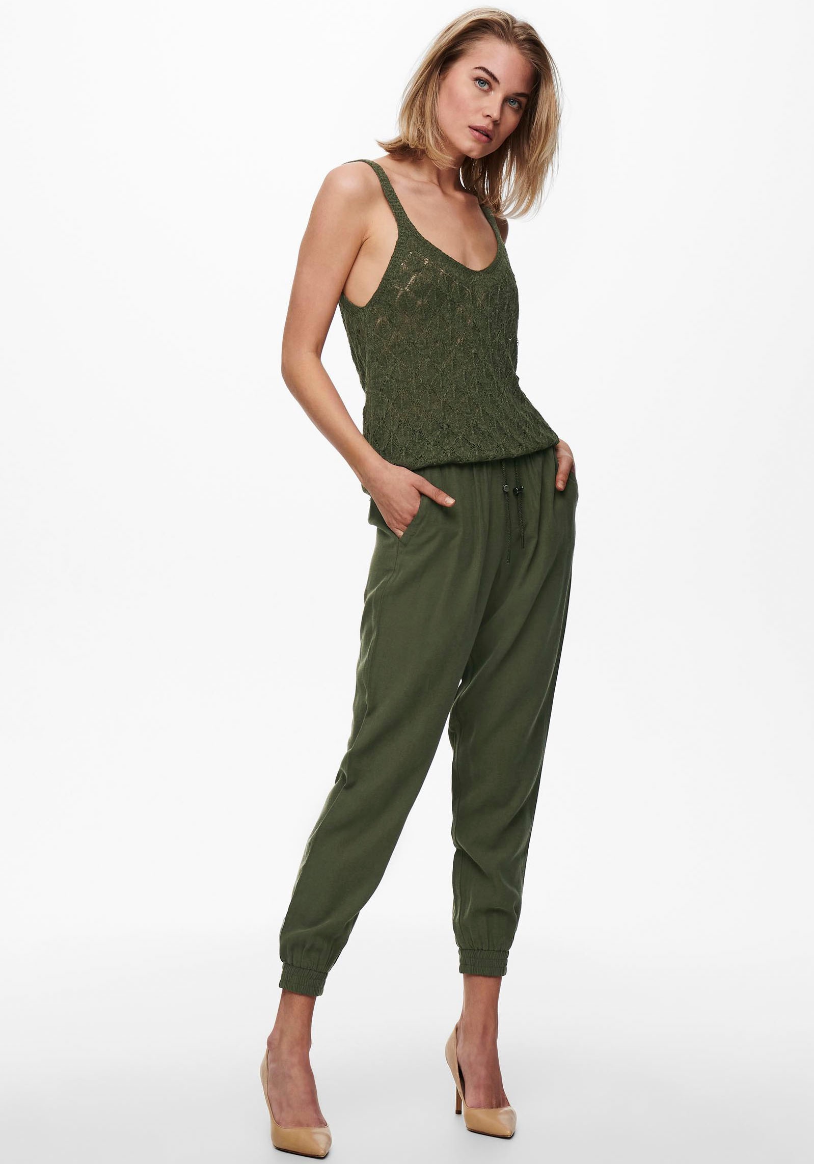 ONLY Jogger Pants »ONLKELDA-EMERY MW PULL-UP PANTS«