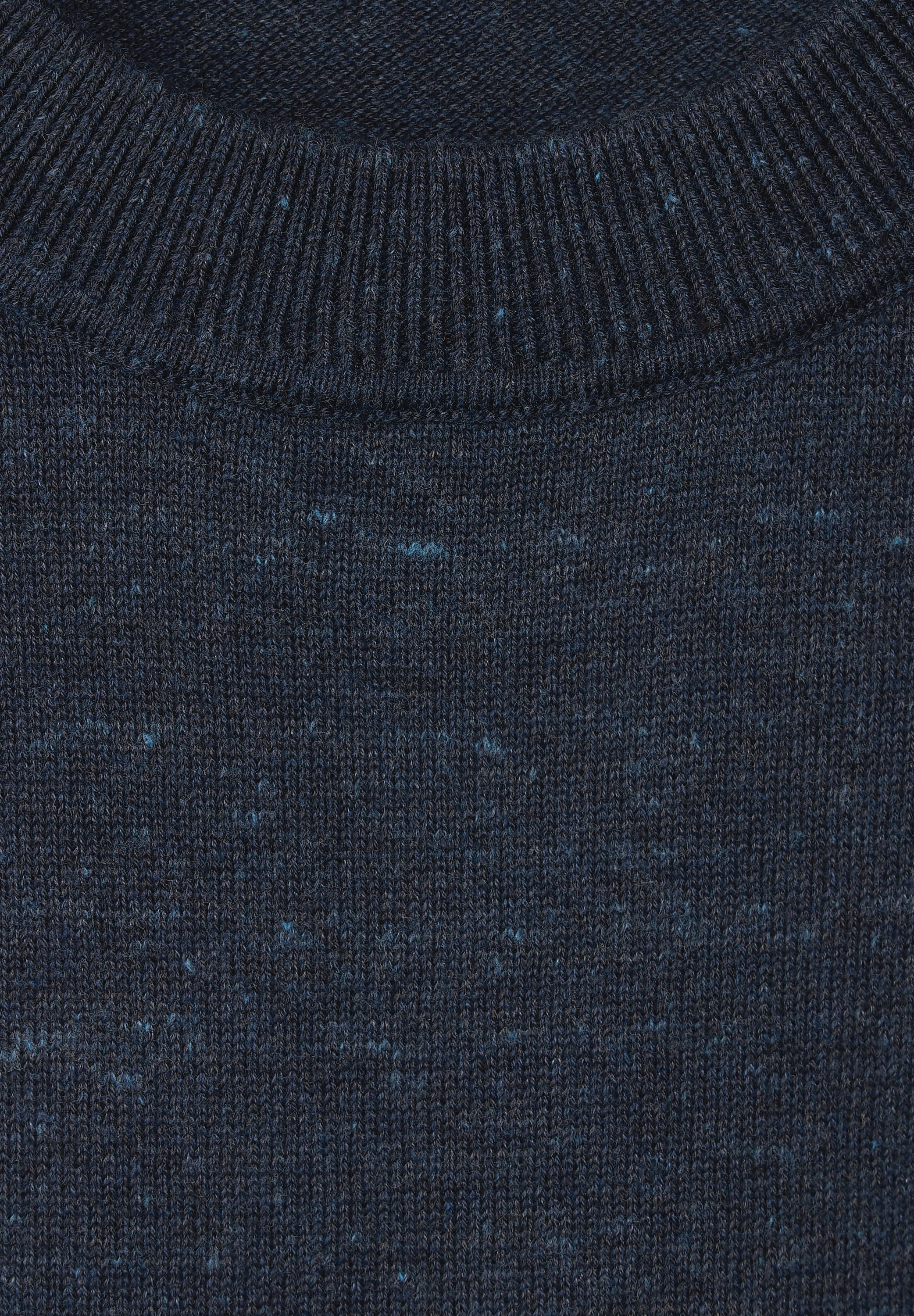 STREET ONE MEN Stehkragenpullover, mit Rippstrickdetails