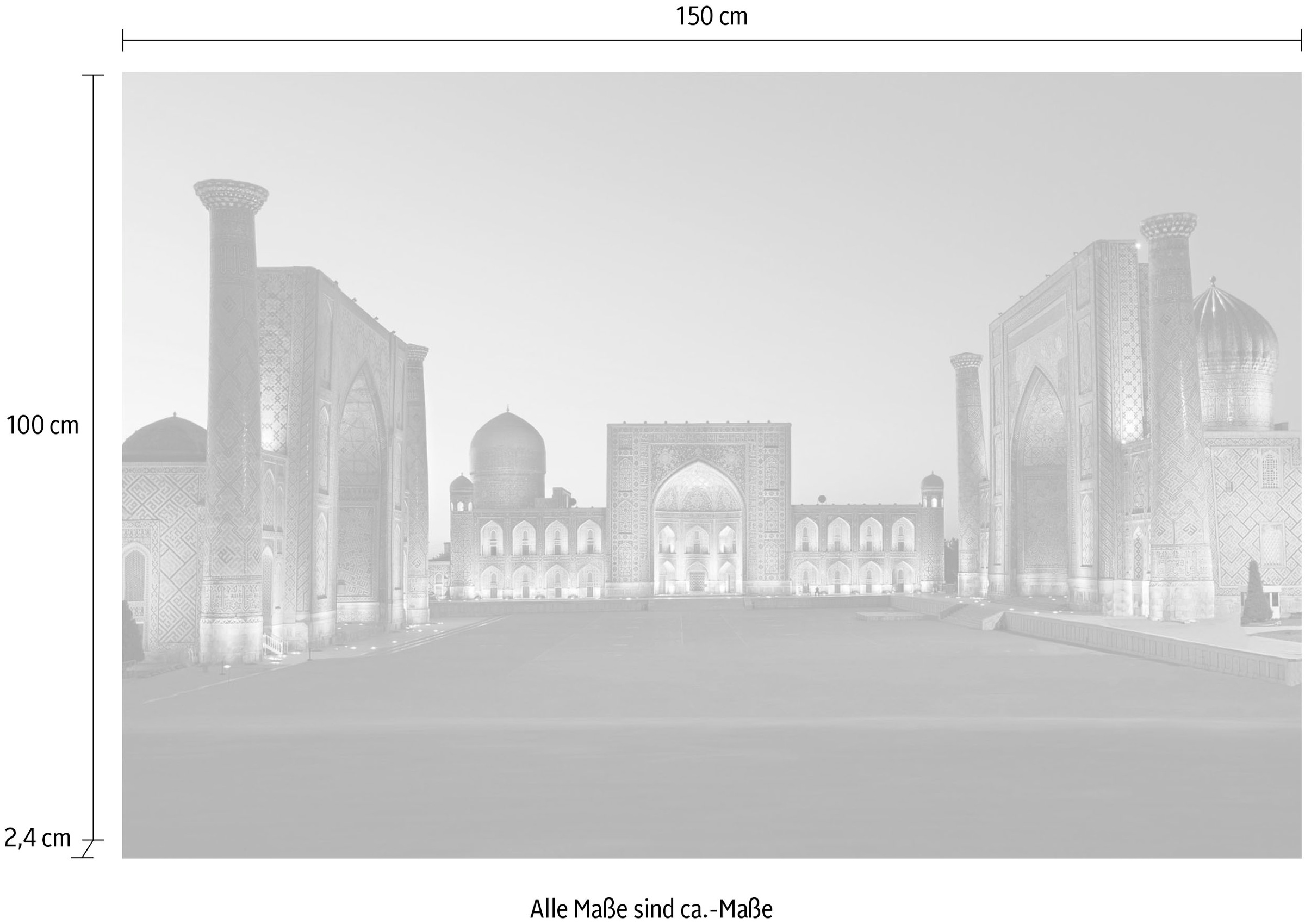 queence Acrylglasbild »Palast«, Elemente der Architektur-Gebäude-Religion-Spa-Spa Bilder, Fine Art-Print in Galeriequalität