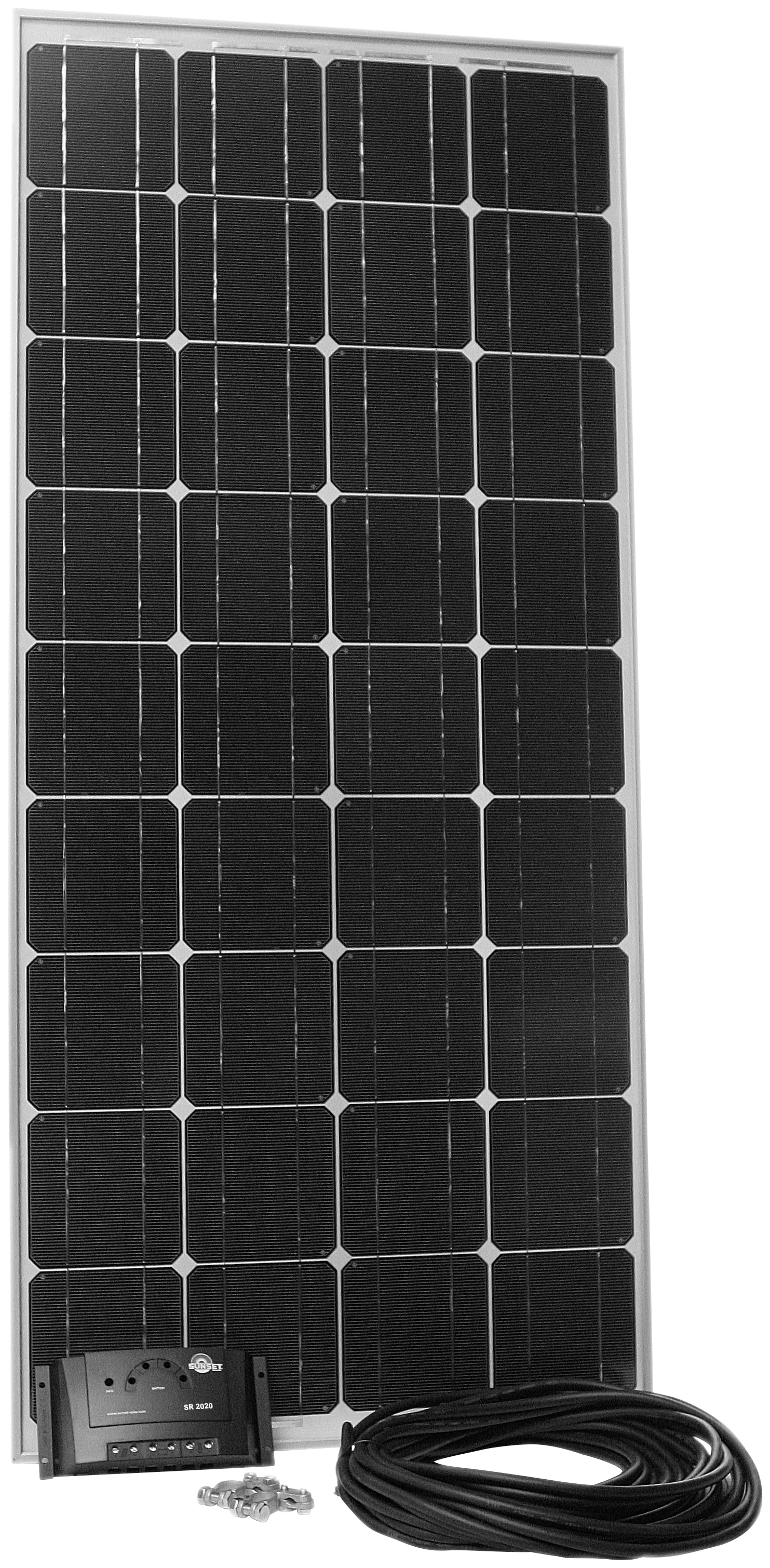 Solarmodul »Stromset AS 140, 140 Watt, 12 V«, (Set), für Gartenhäuser oder Reisemobil
