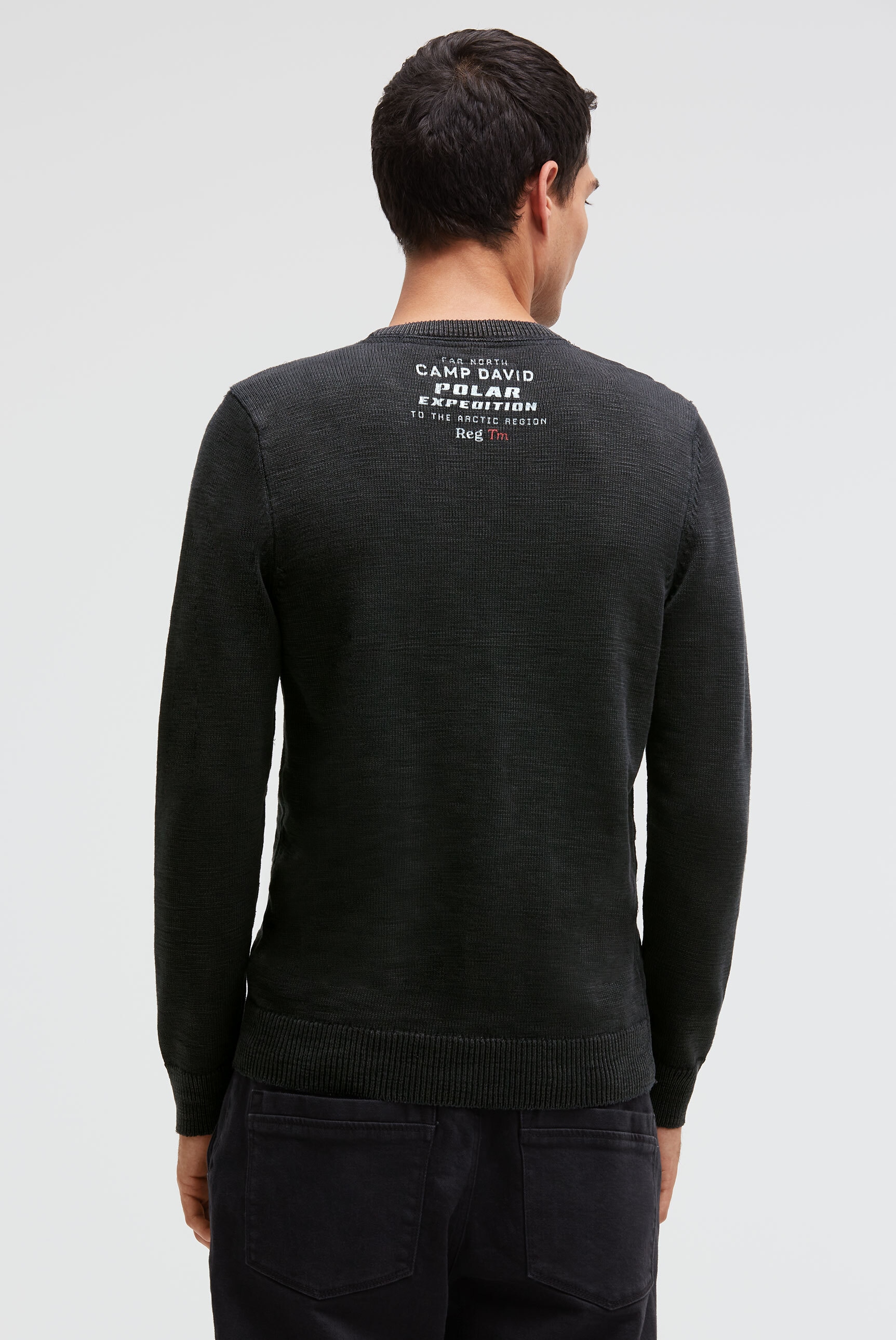 CAMP DAVID Rundhalspullover aus Baumwolle