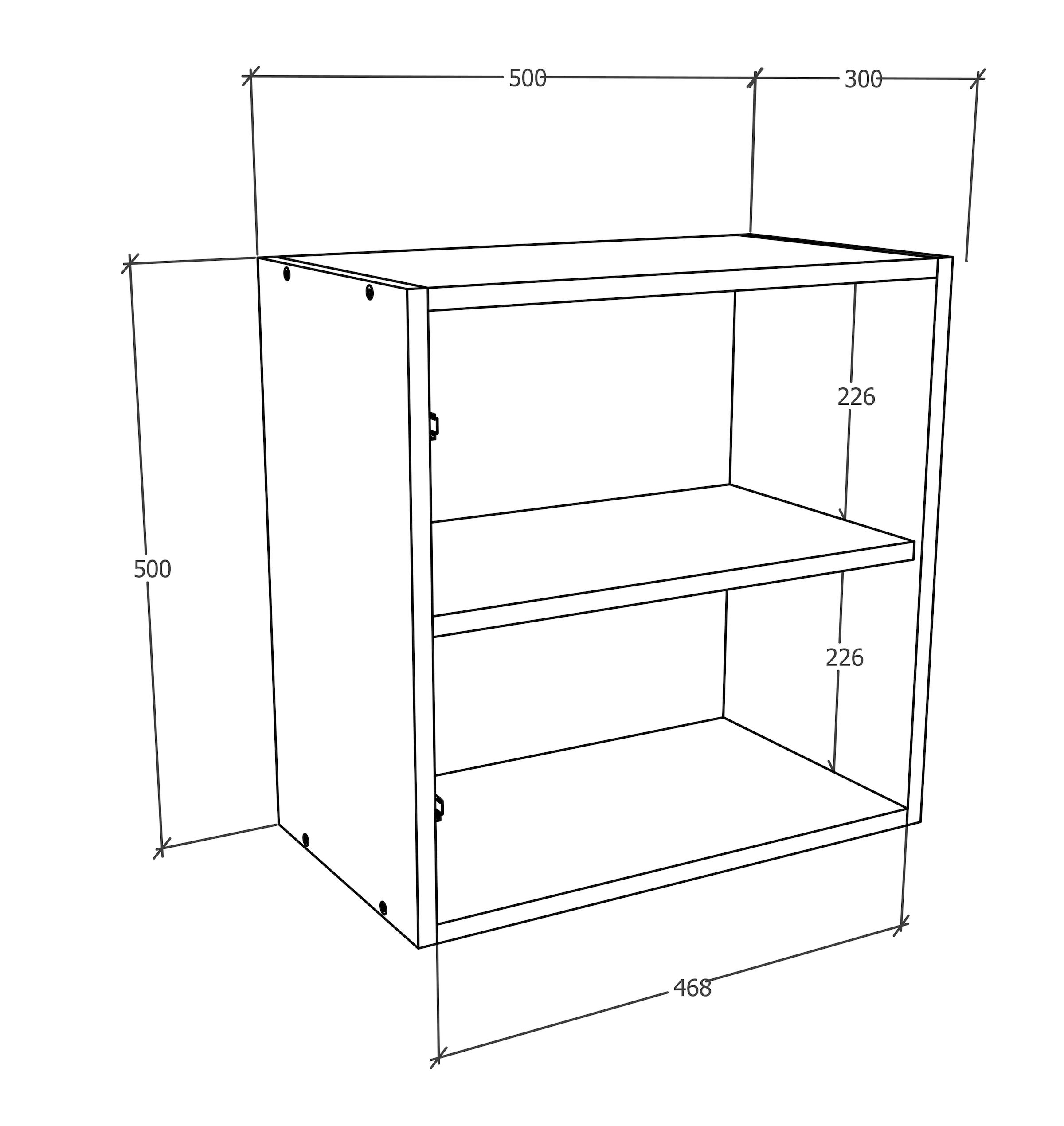 VCM Wandregal »VCM Holzregal hängend | platzsparendes Regal | Maße: H. 50 x B. 50 x T. 30 cm | Elegantes Regal hängend | Aufbewahrungsregal | Bücherregal | Wandboard - Arila M«