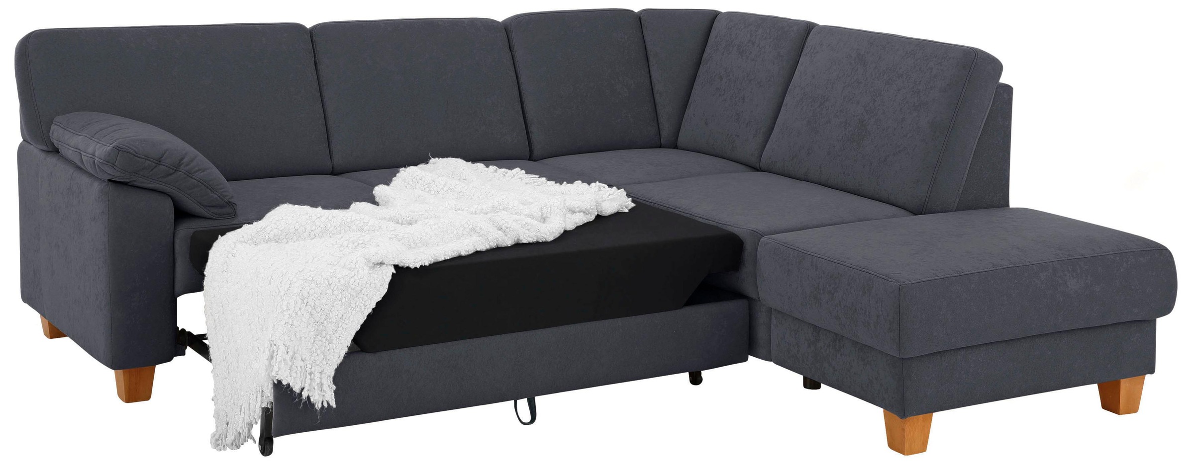 Home affaire Ecksofa »Belfort L-Form«, mit Federkern, wahlweise mit Bettfunktion und Stauraum