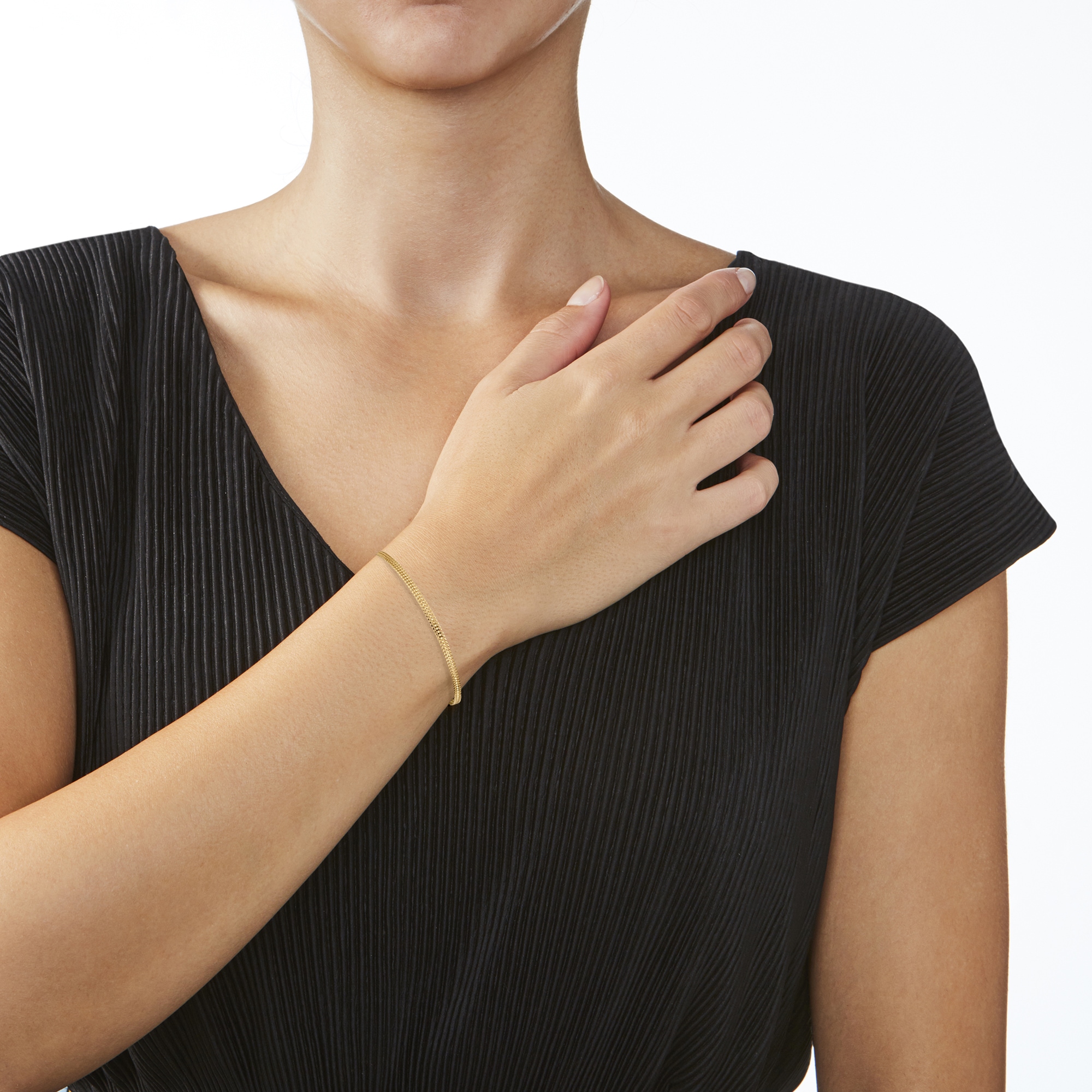 Luigi Merano Armband »Bismarckkette, massiv, Gold 585«