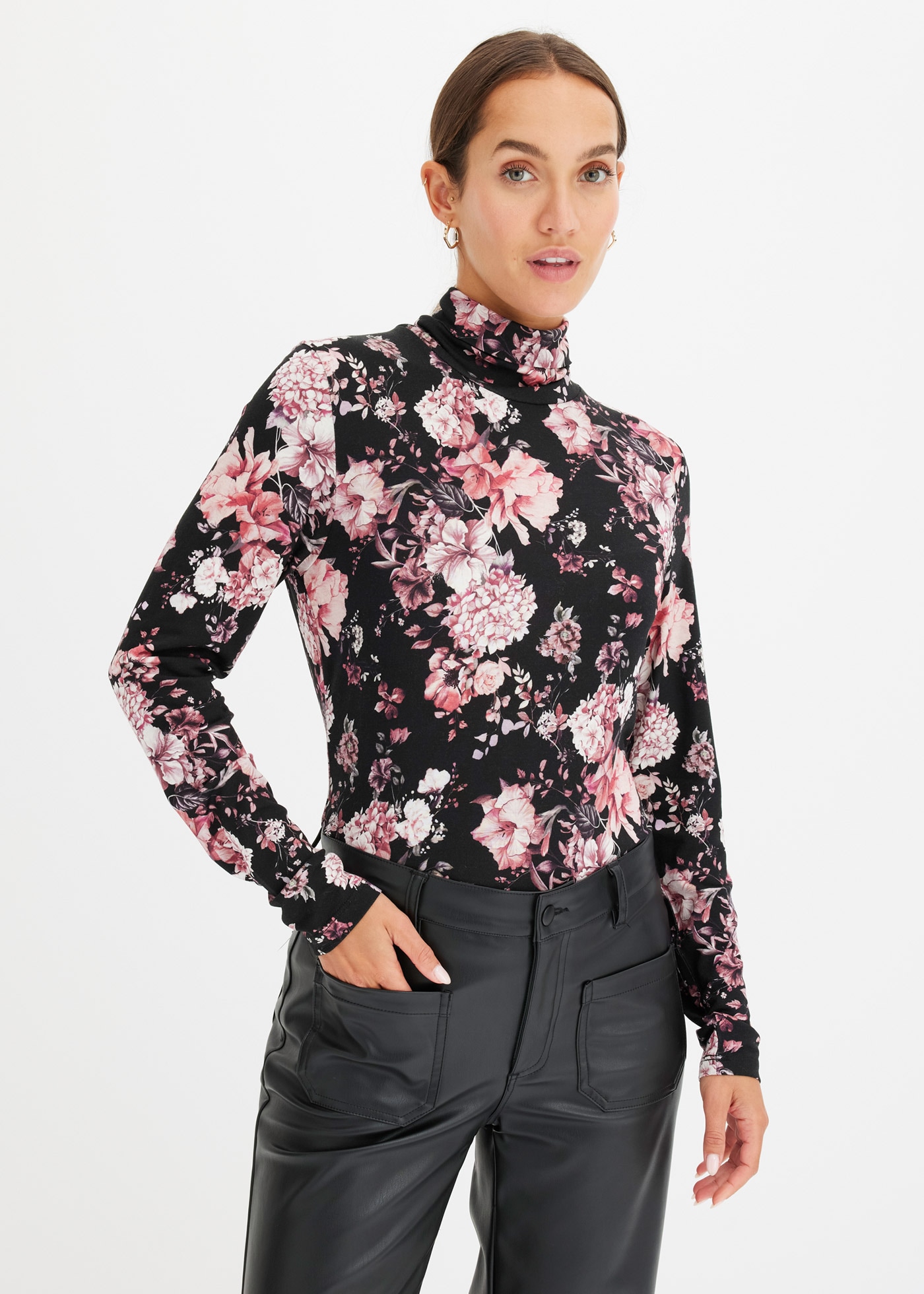 bonprix Langarmshirt "Langarmshirt aus softem Viskose-Mix" schmale Passform günstig online kaufen