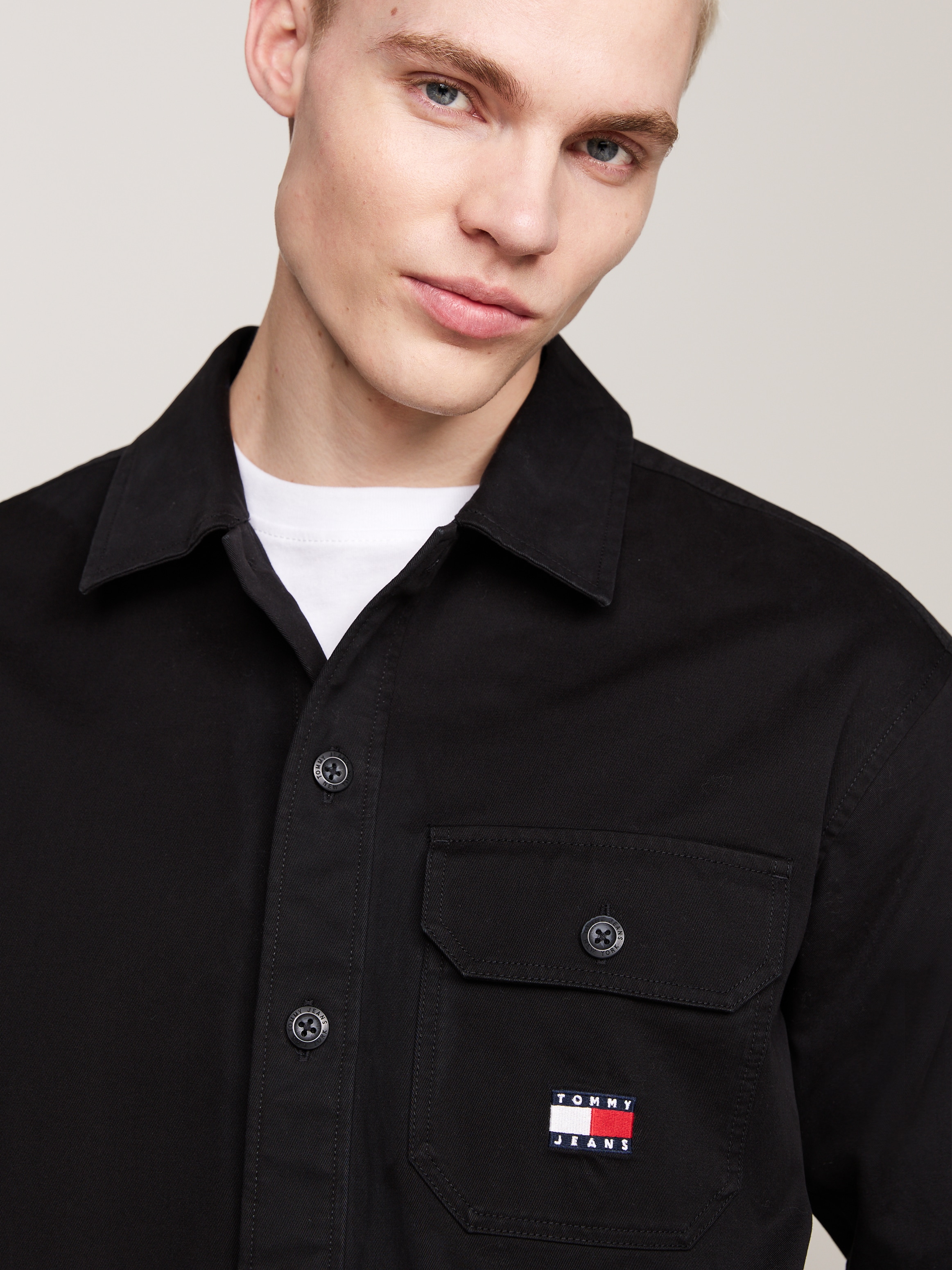 Tommy Jeans Plus Hemdjacke »TJM ESSENTIAL SOLID OS EXT«, Große Größen